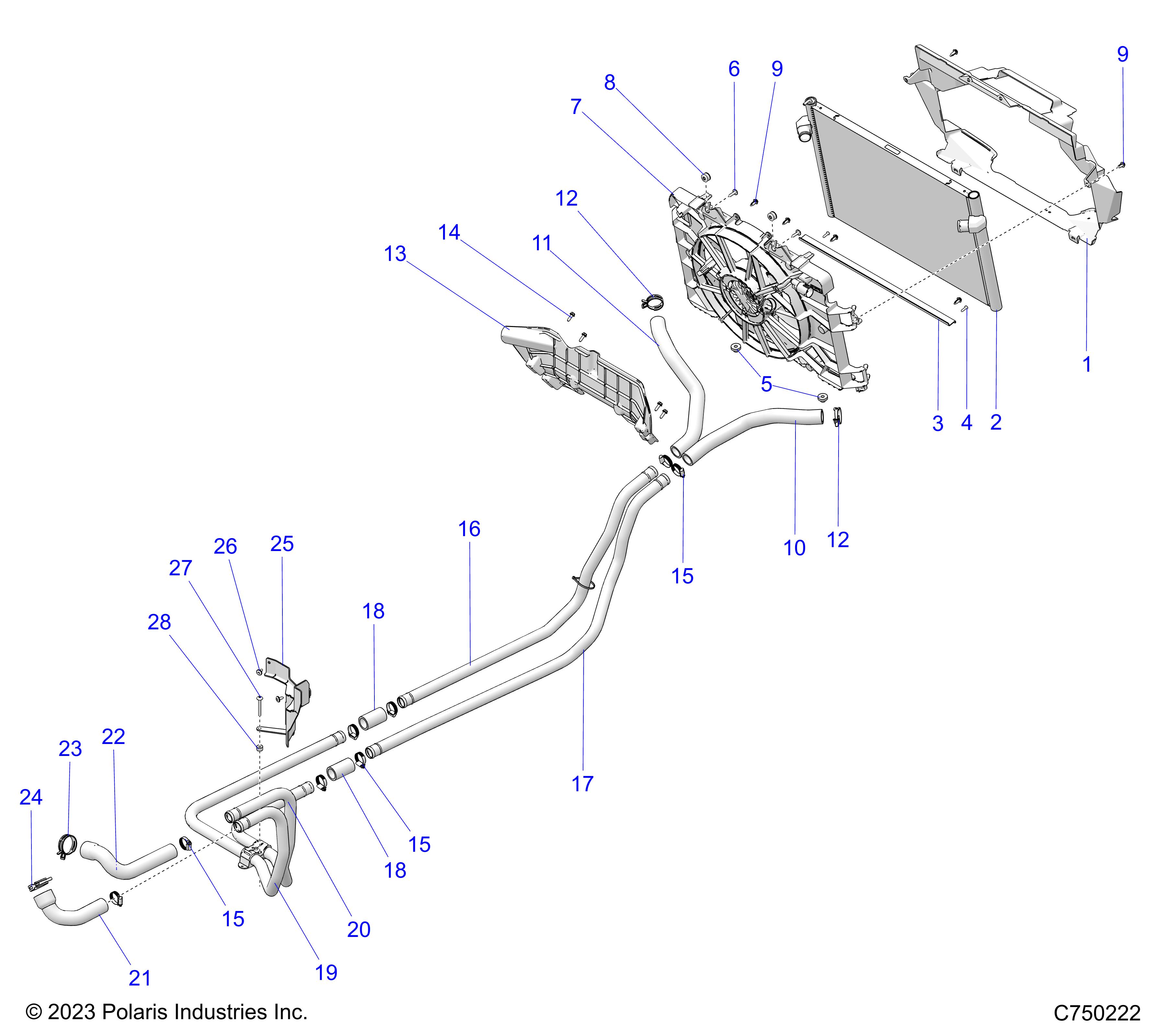 Foto diagrama Polaris que contem a peça 5465017