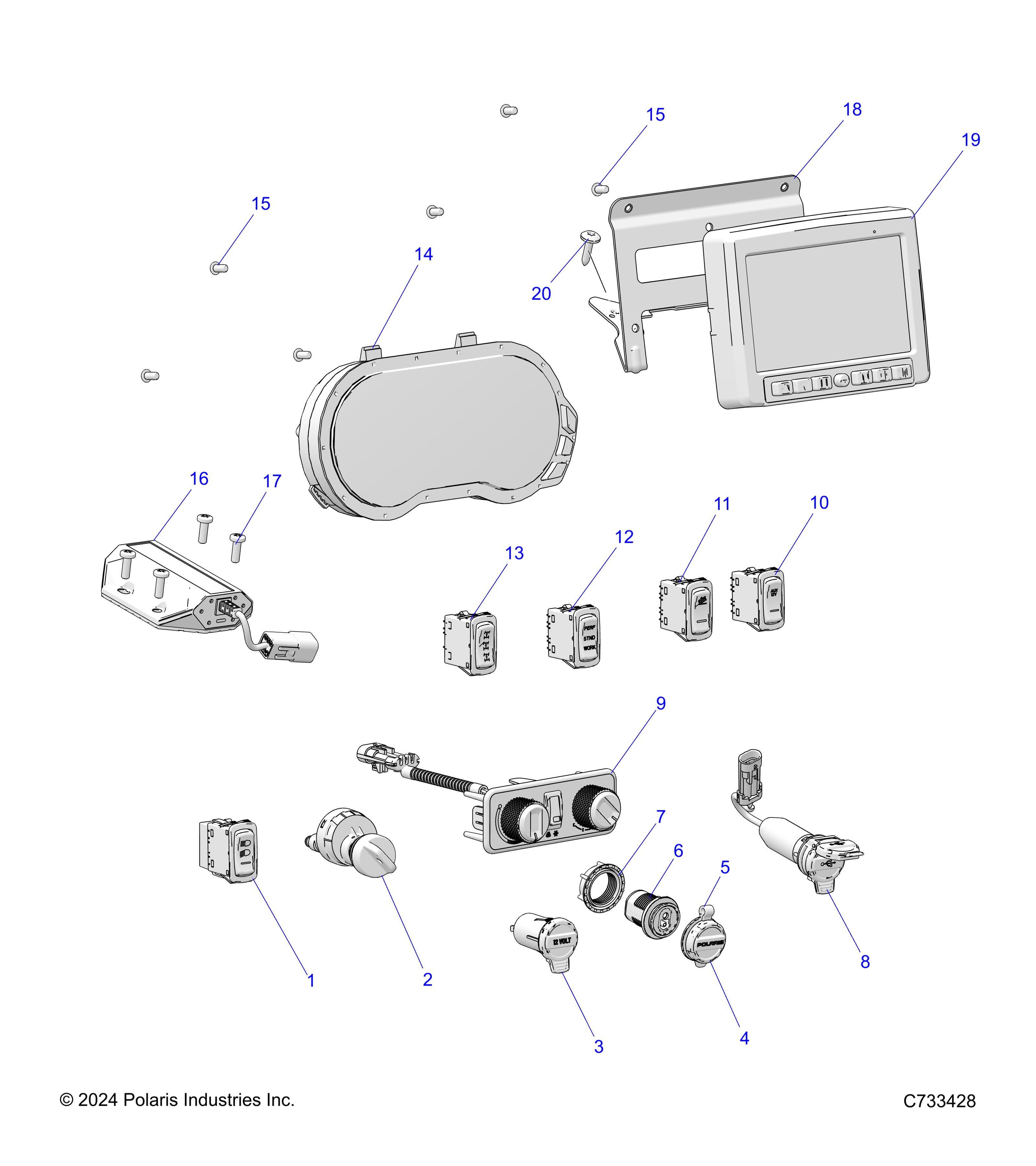 Foto diagrama Polaris que contem a peça 3286949