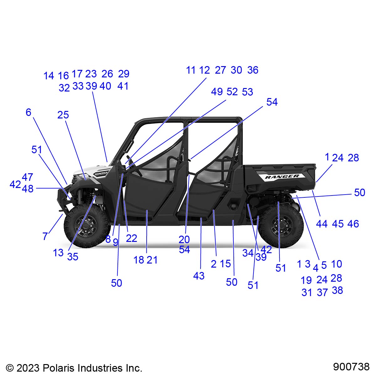 Foto diagrama Polaris que contem a peça 3150150