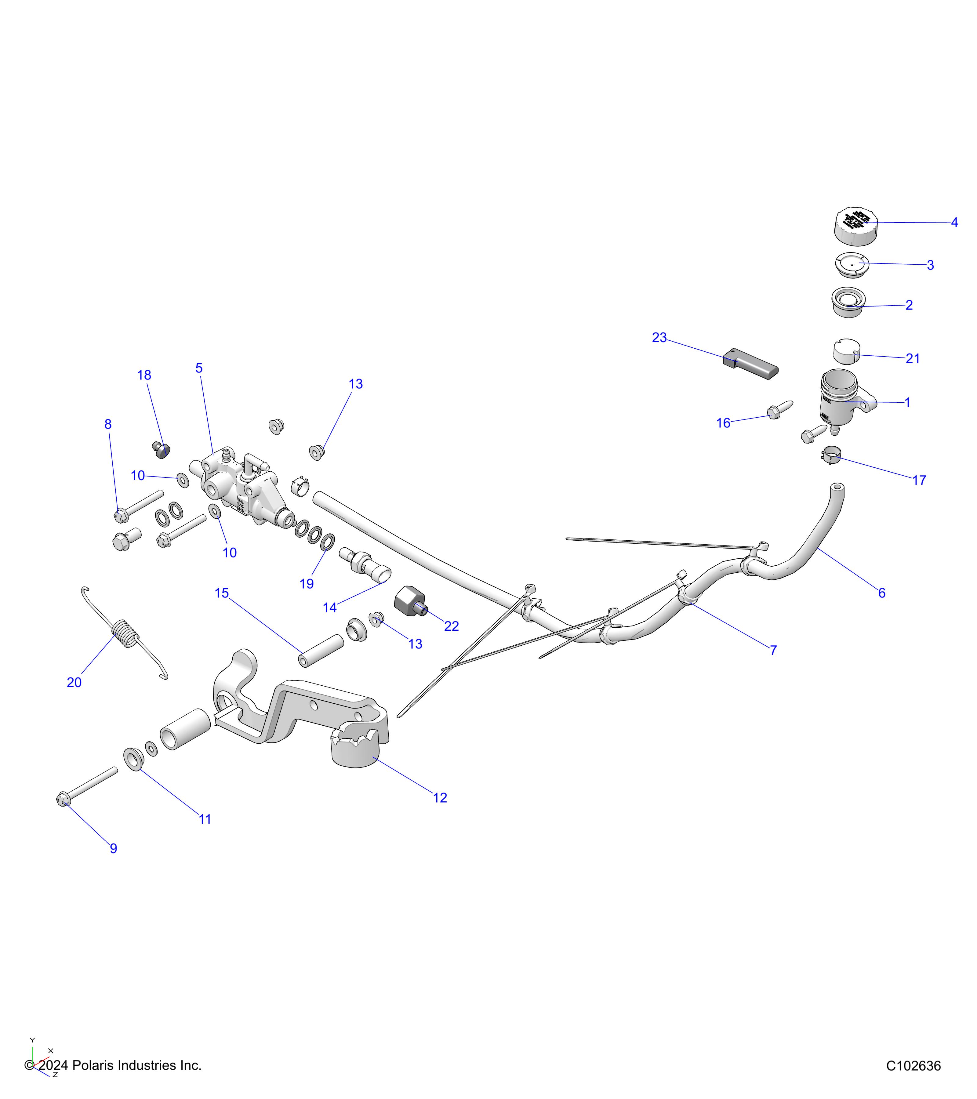 Foto diagrama Polaris que contem a peça 7046090