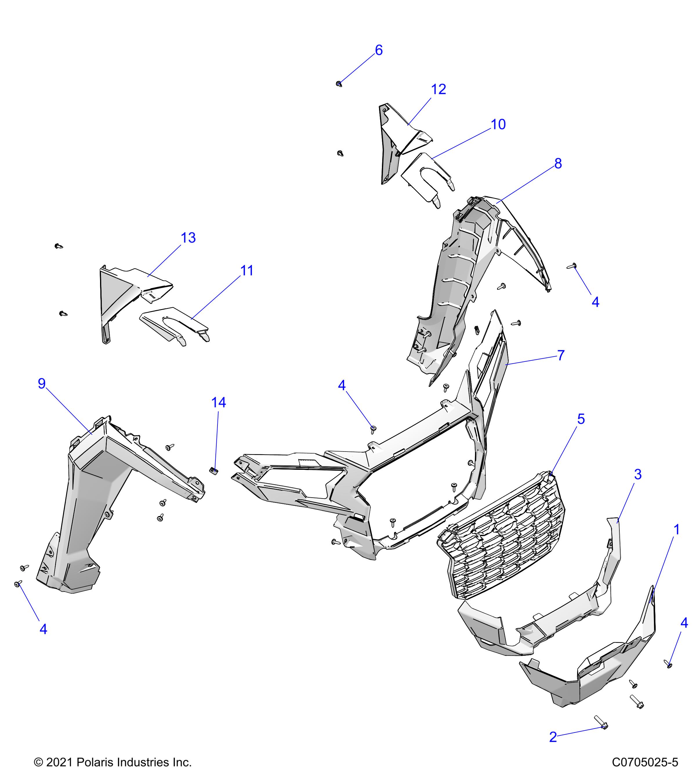 Foto diagrama Polaris que contem a peça 5456526-070