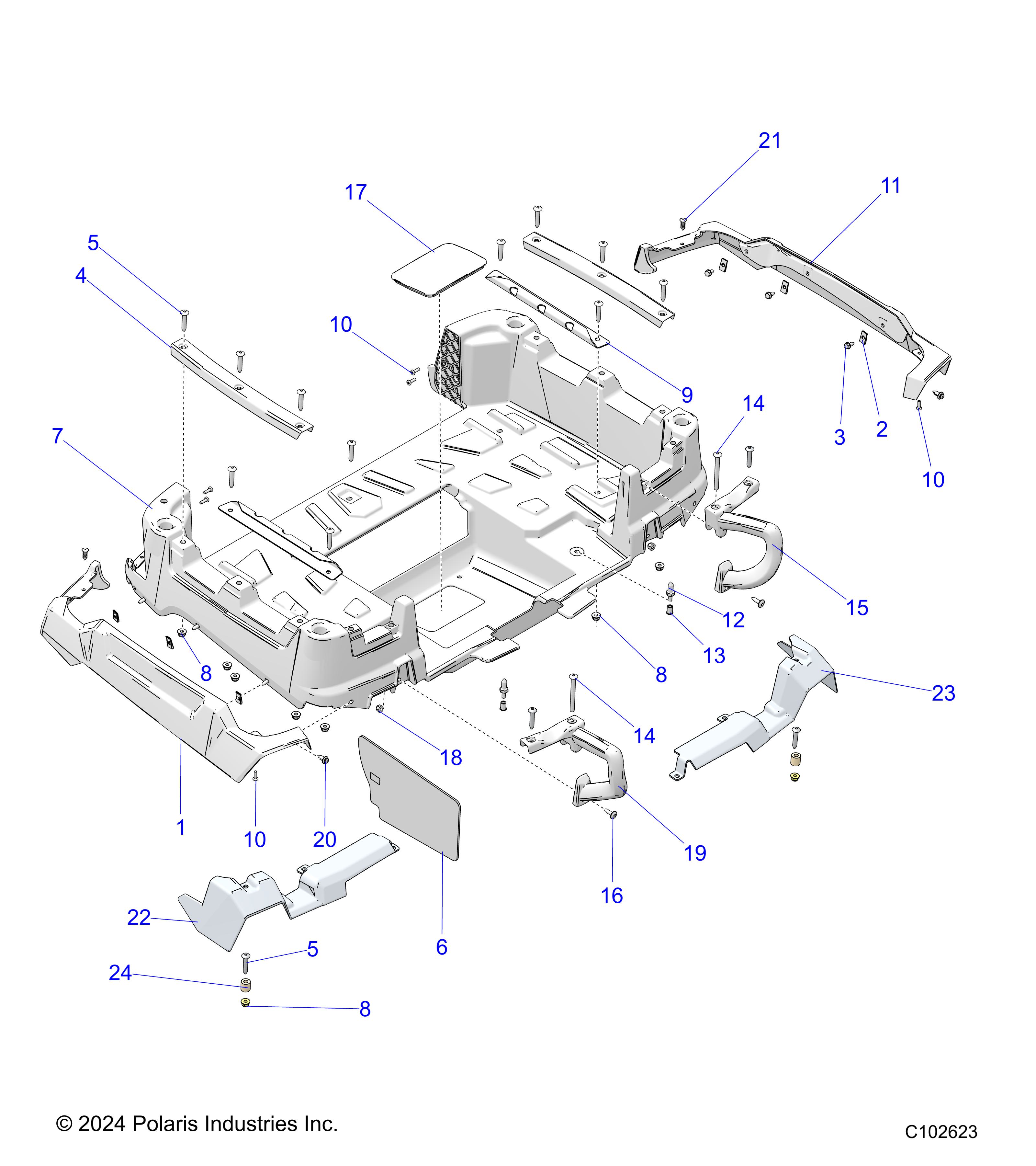 Foto diagrama Polaris que contem a peça 5466020-070