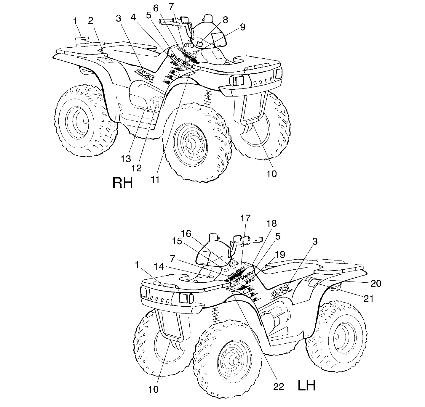 Foto diagrama Polaris que contem a peça 7076503