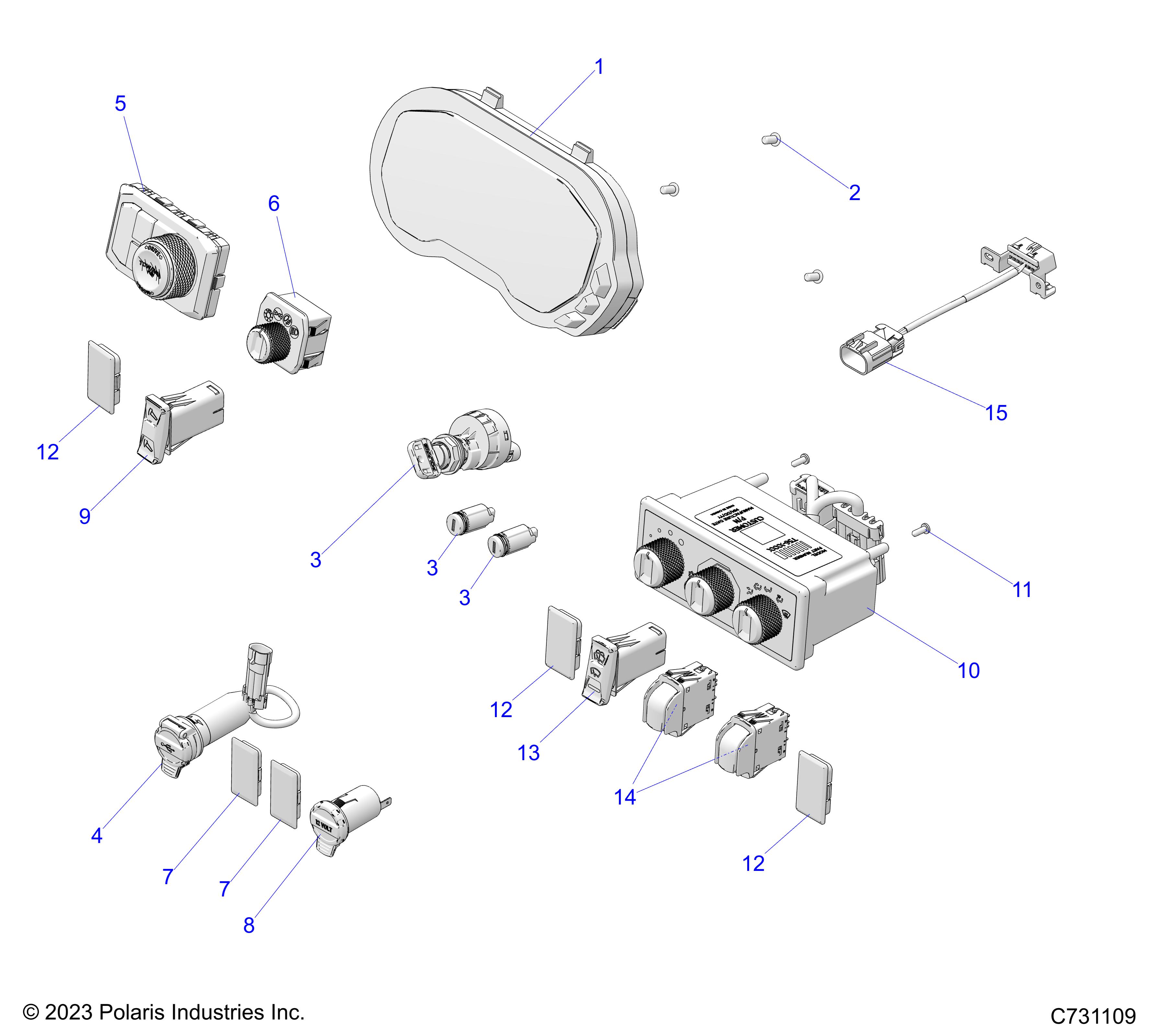 Foto diagrama Polaris que contem a peça 3287009