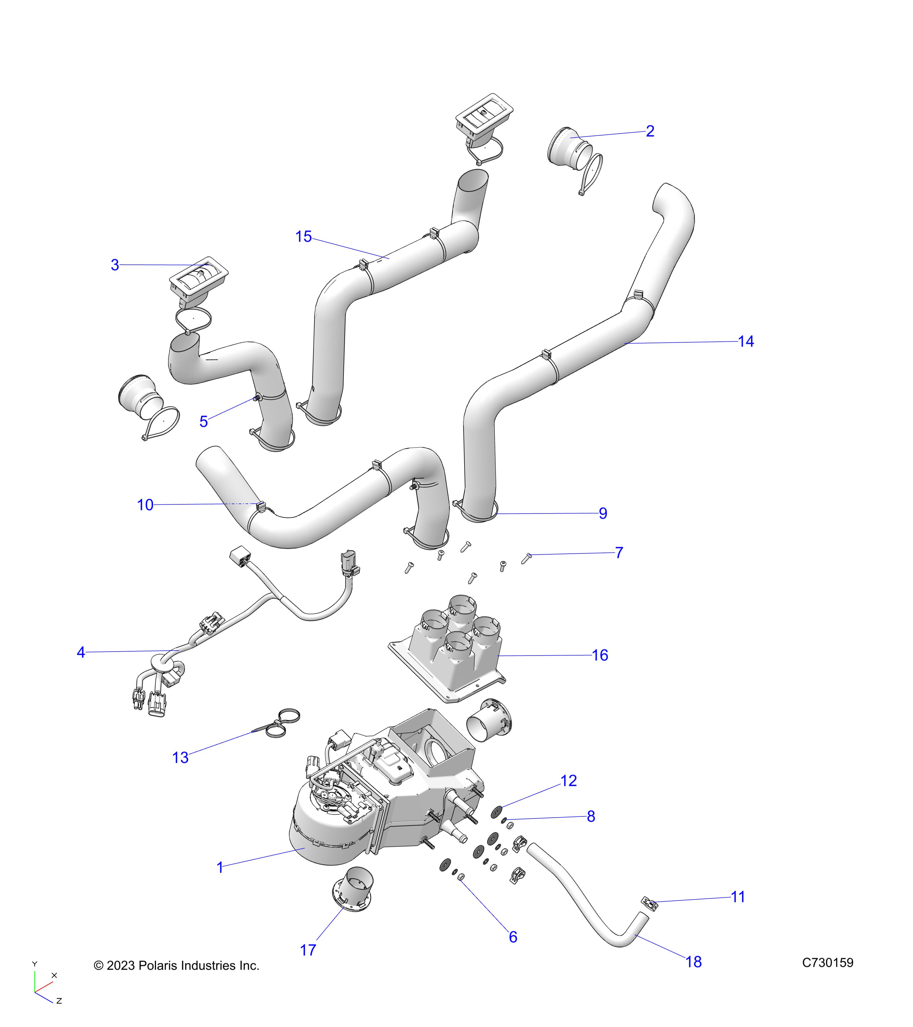 Foto diagrama Polaris que contem a peça 5417770