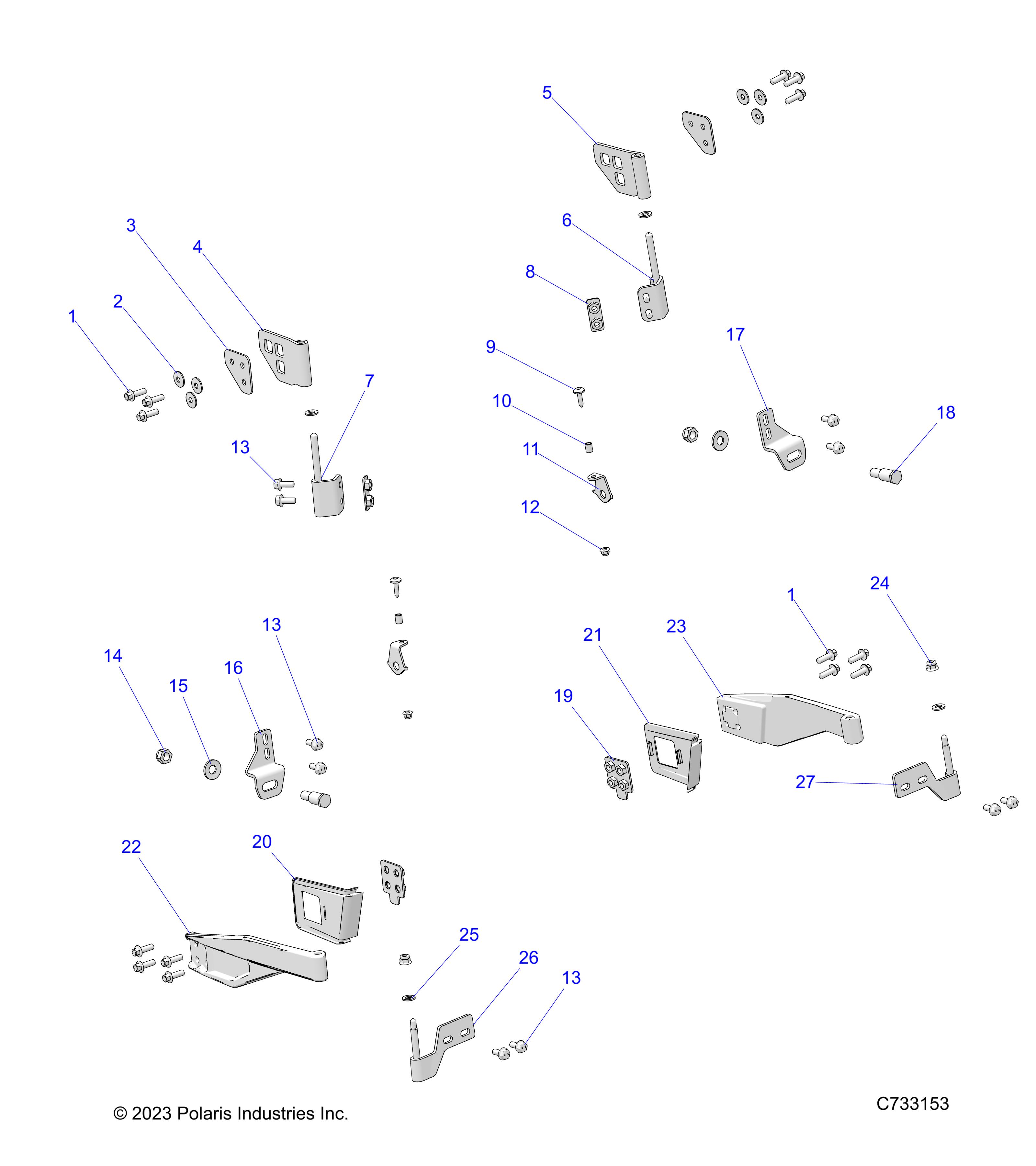 Foto diagrama Polaris que contem a peça 1028943-458