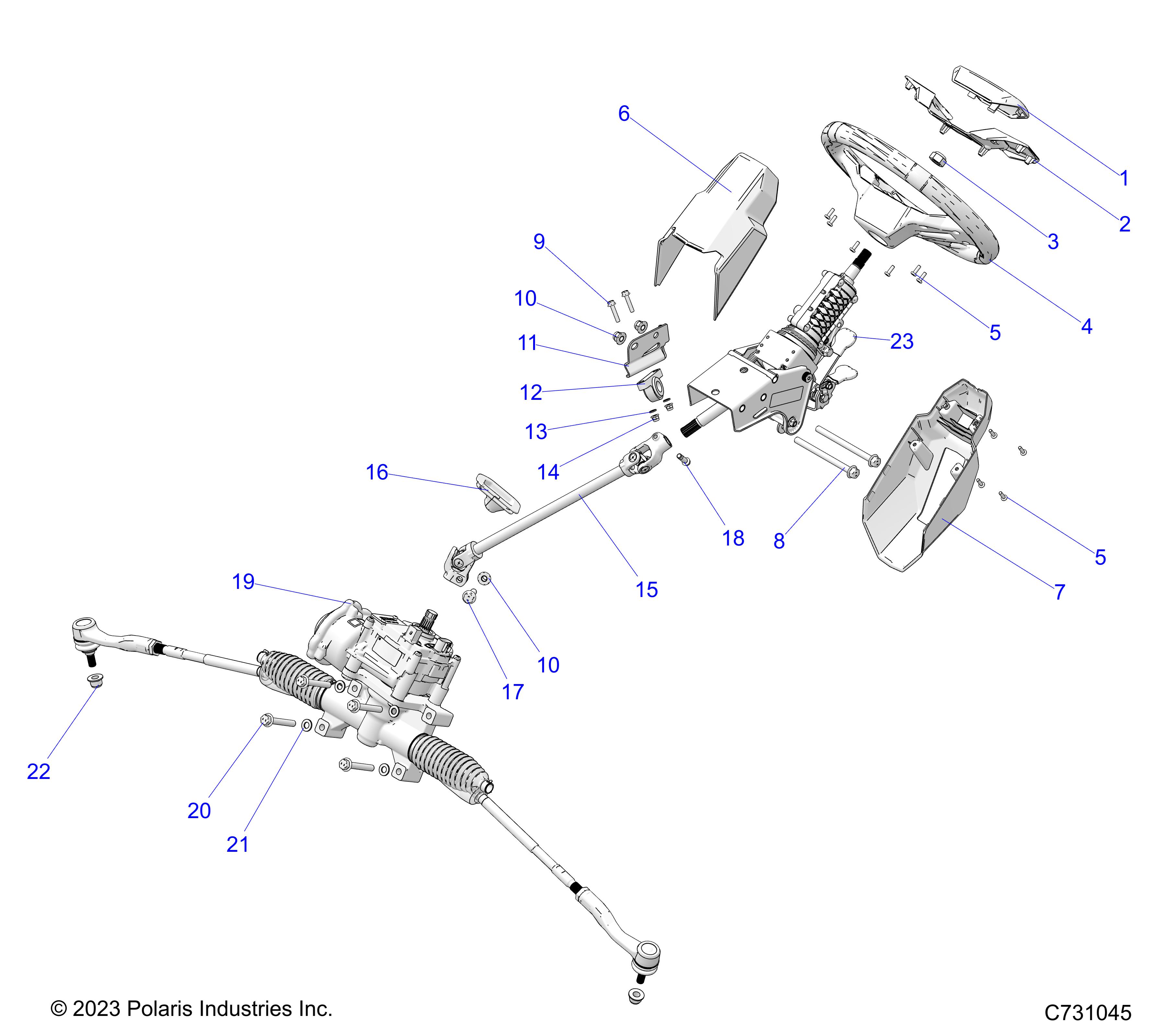 Foto diagrama Polaris que contem a peça 5458534-070