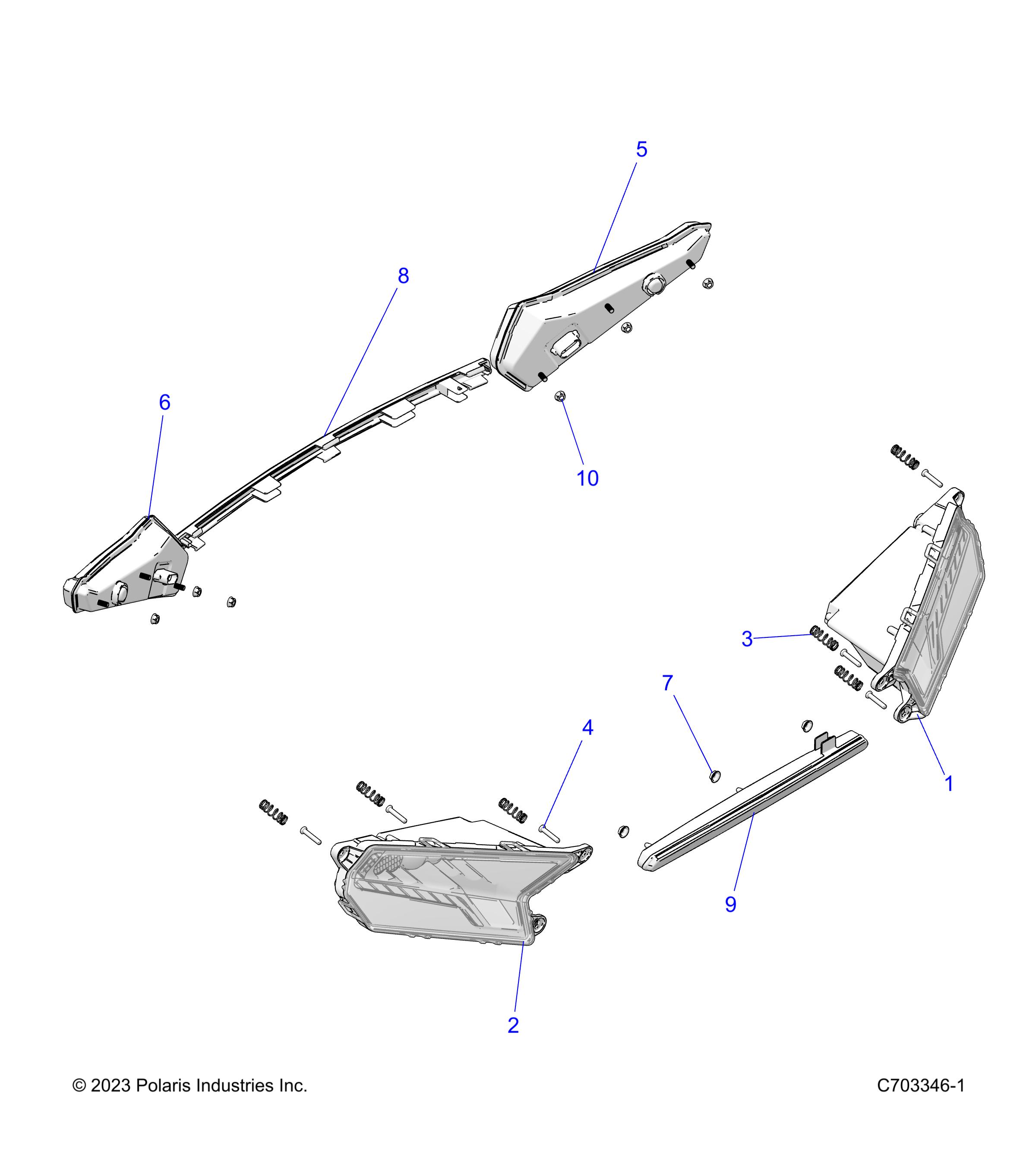 Foto diagrama Polaris que contem a peça 5459053-070