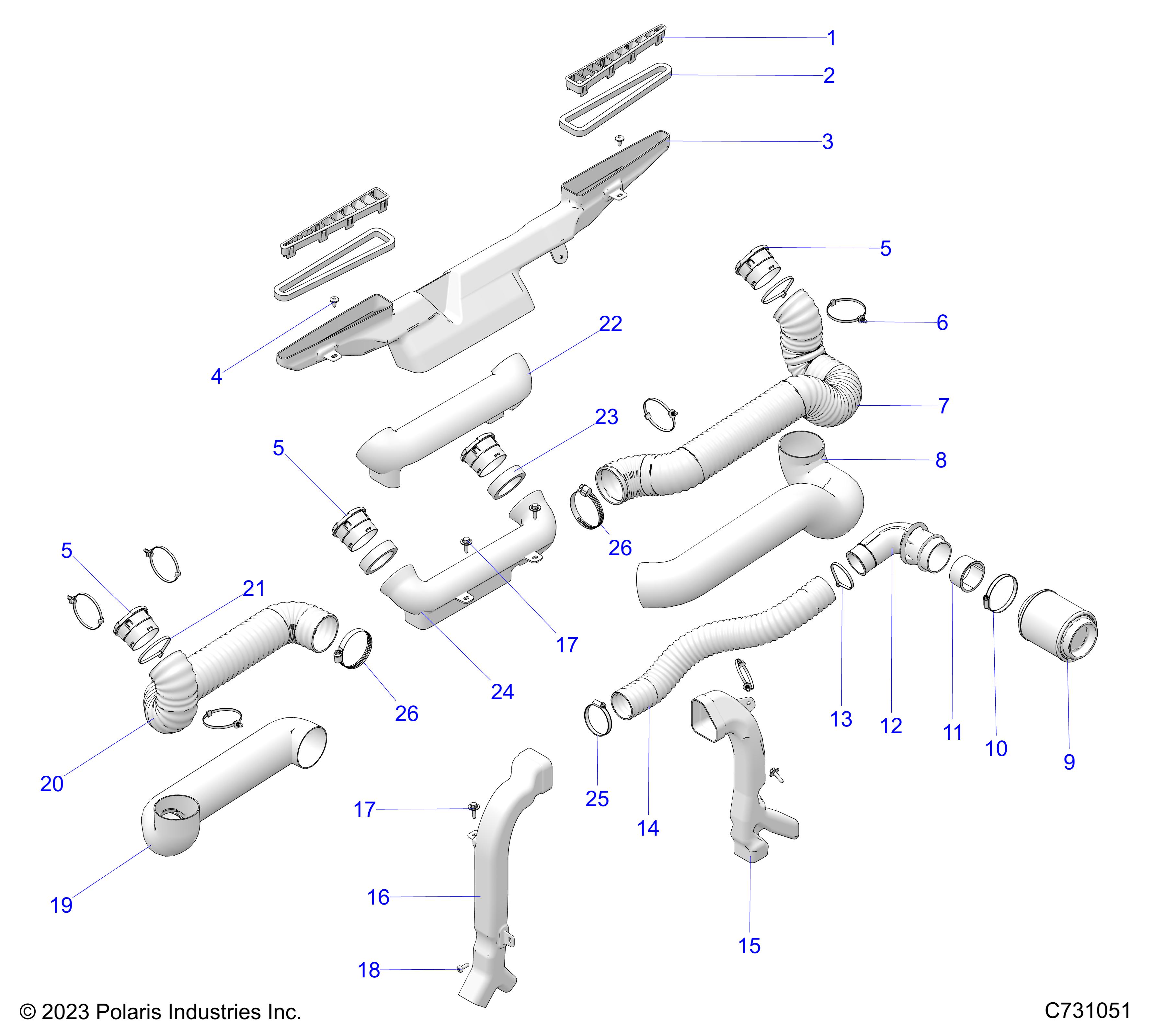 Foto diagrama Polaris que contem a peça 5815842