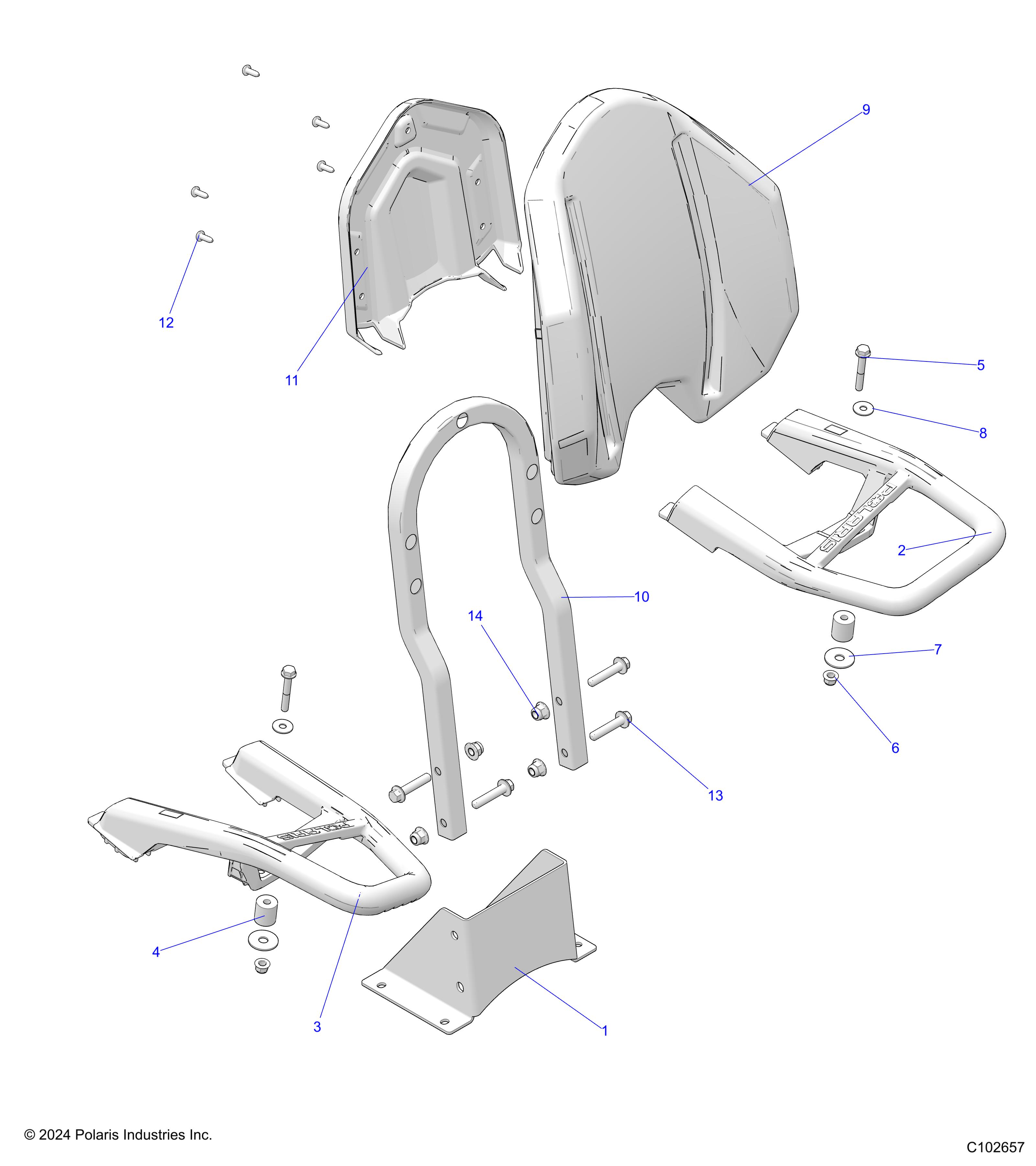 Foto diagrama Polaris que contem a peça 5272721-329