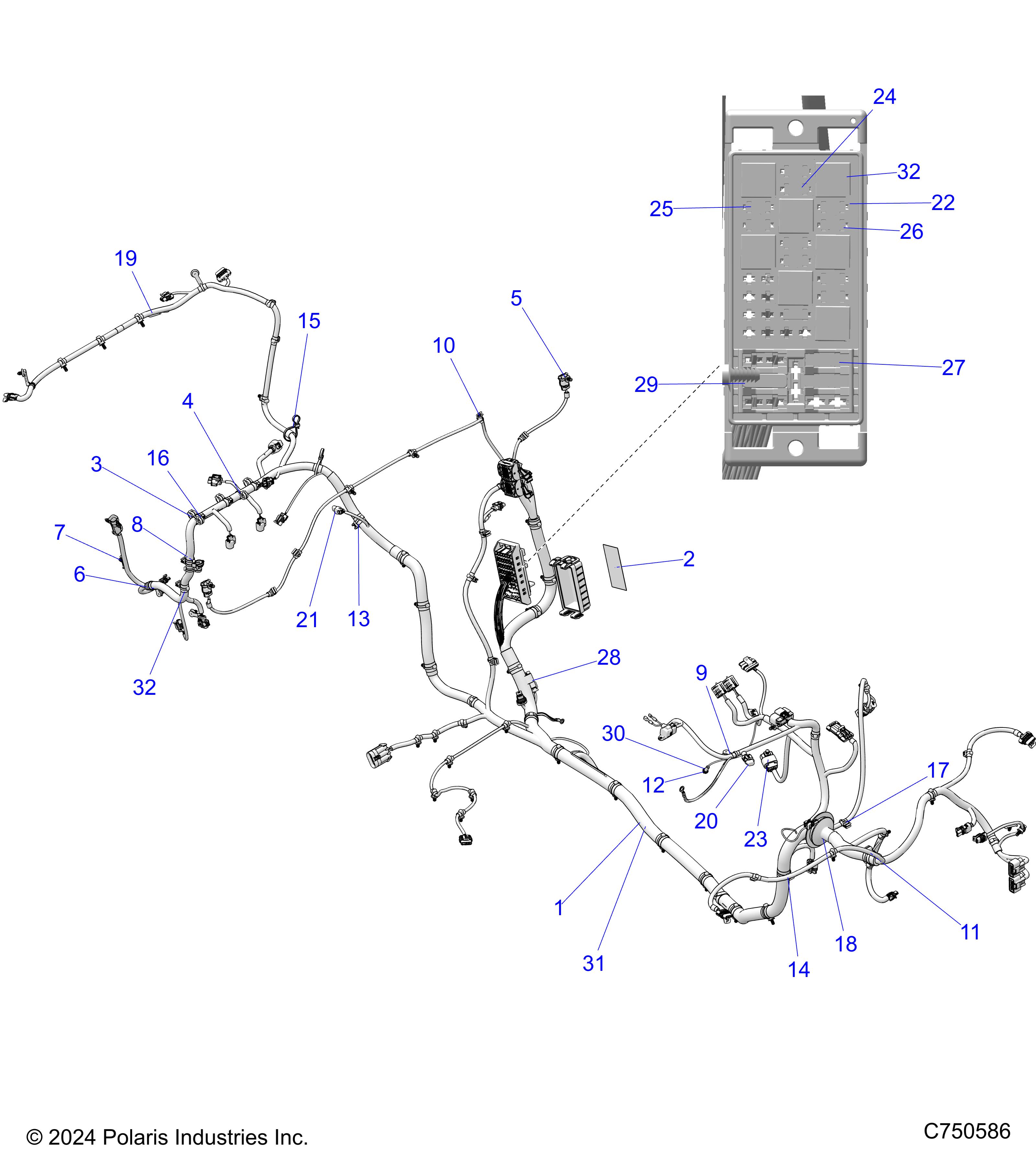 Foto diagrama Polaris que contem a peça 2417680