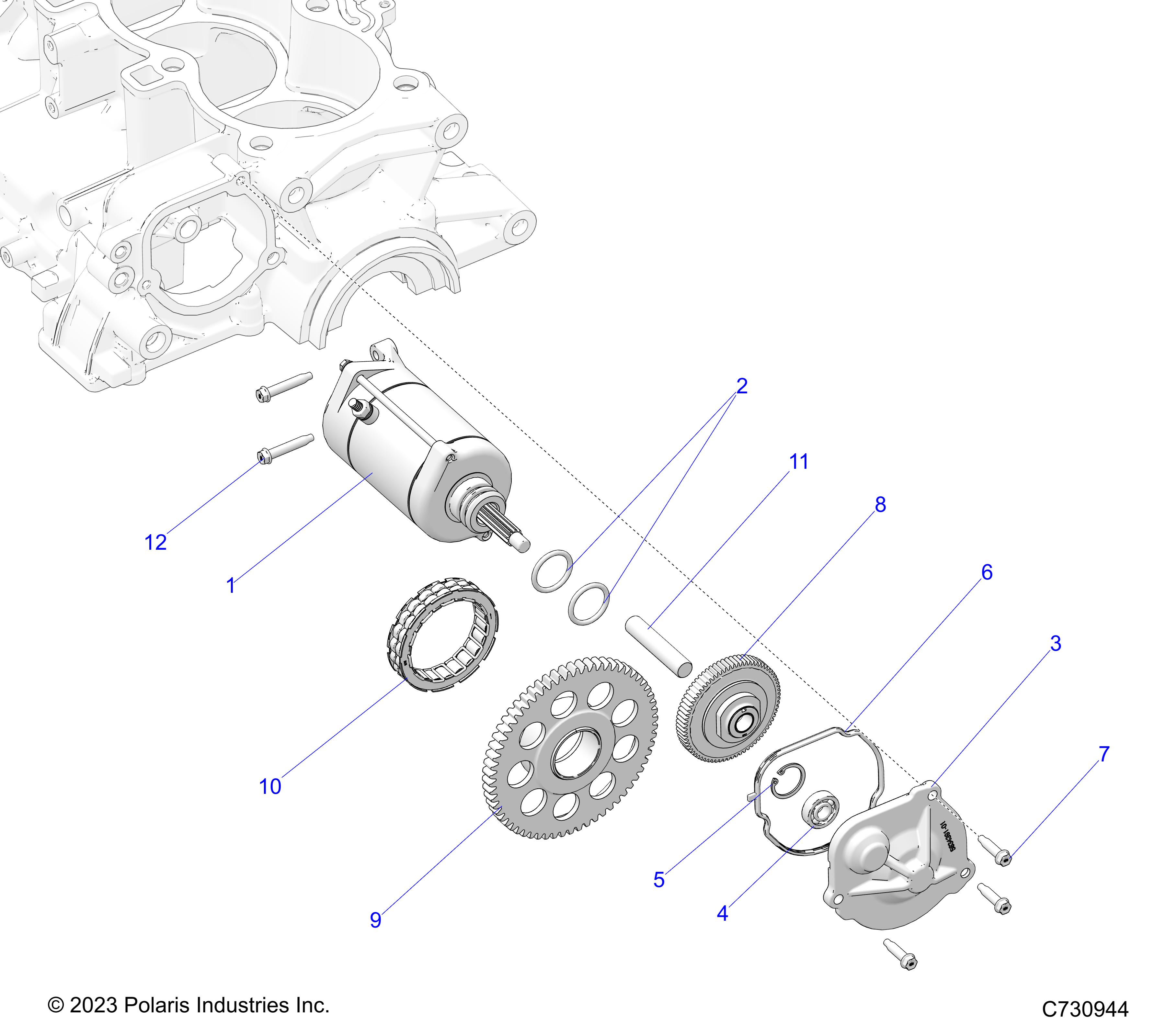 Foto diagrama Polaris que contem a peça 5814968