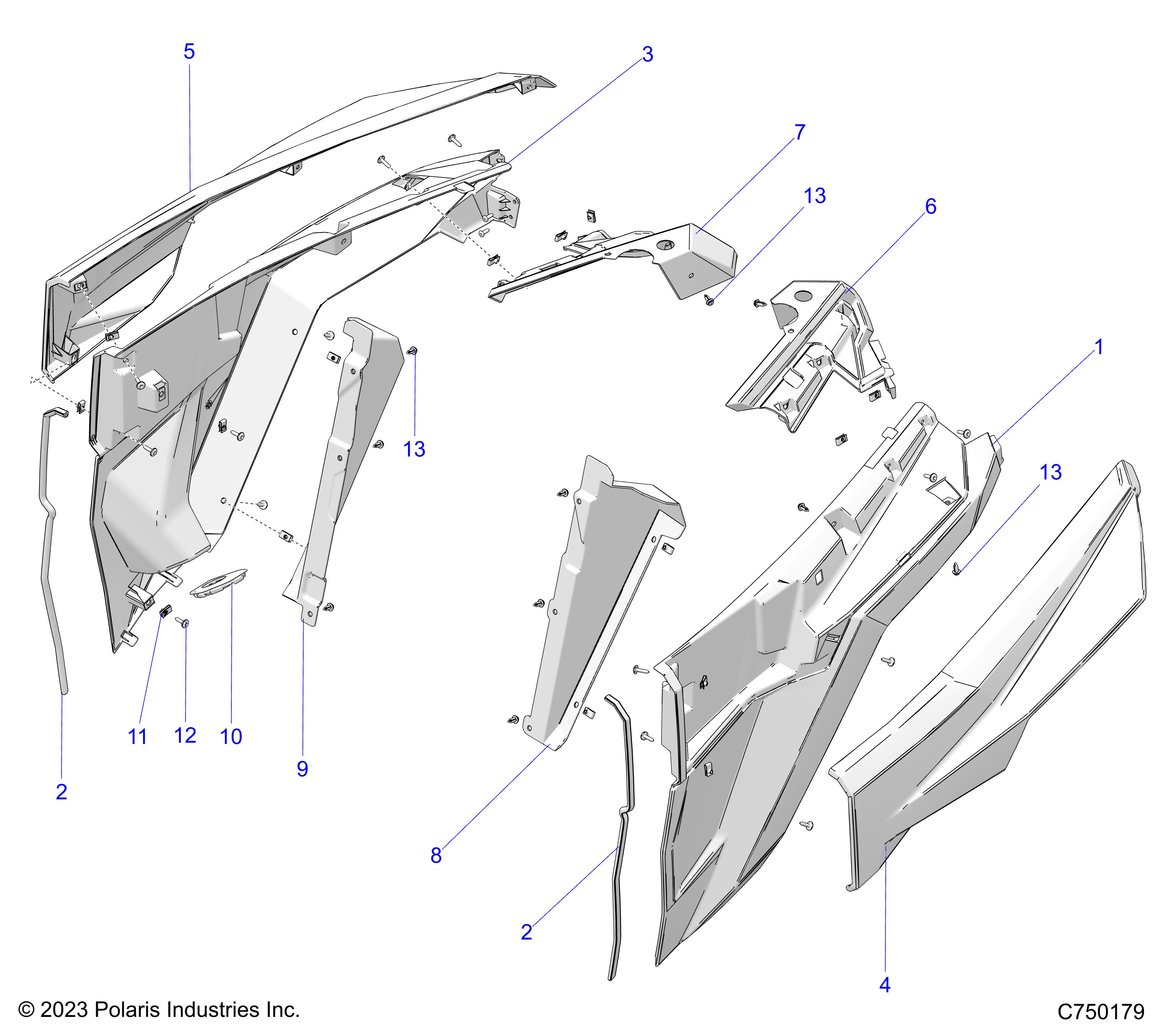 Foto diagrama Polaris que contem a peça 5466487-927