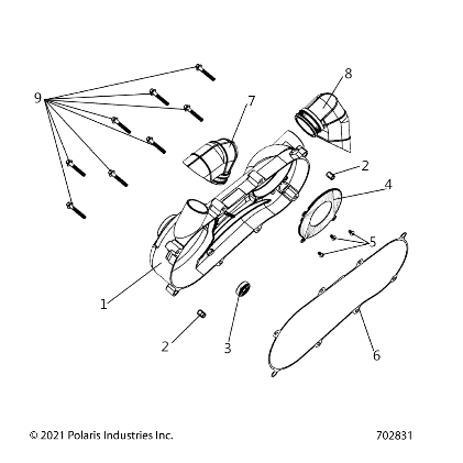 Foto diagrama Polaris que contem a peça 3055649