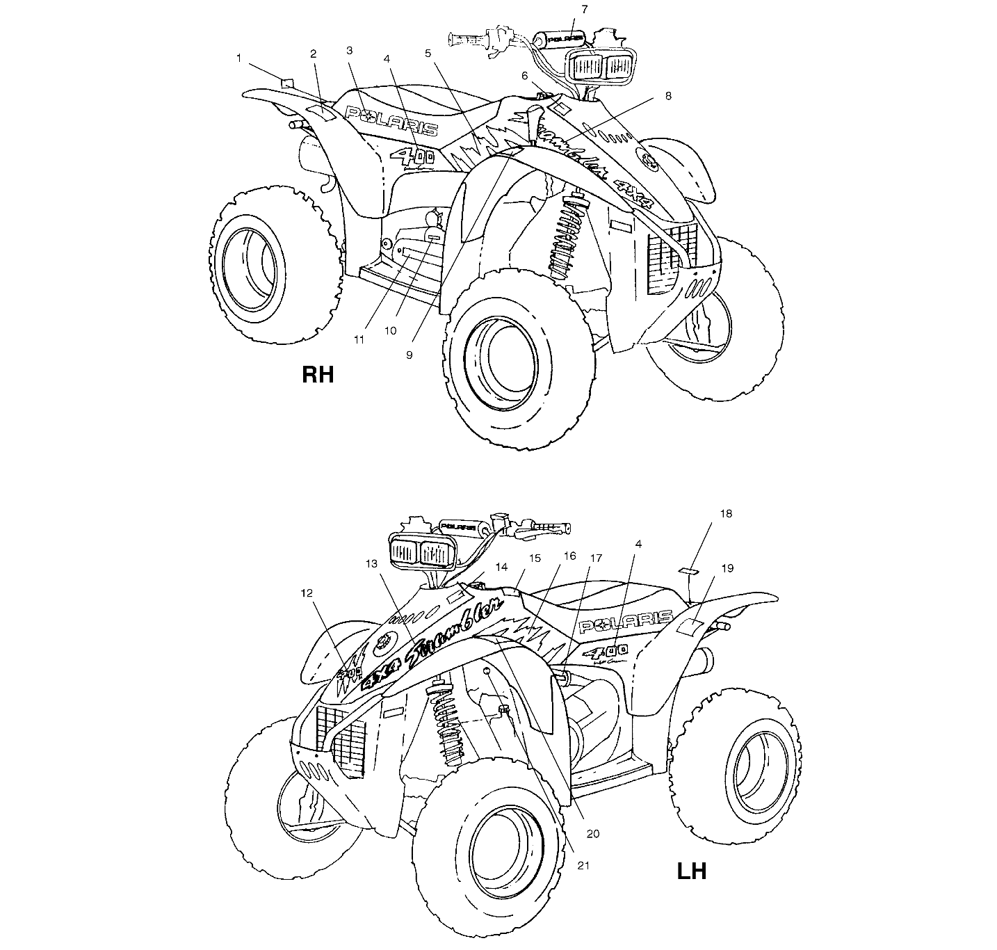 Foto diagrama Polaris que contem a peça 7073453