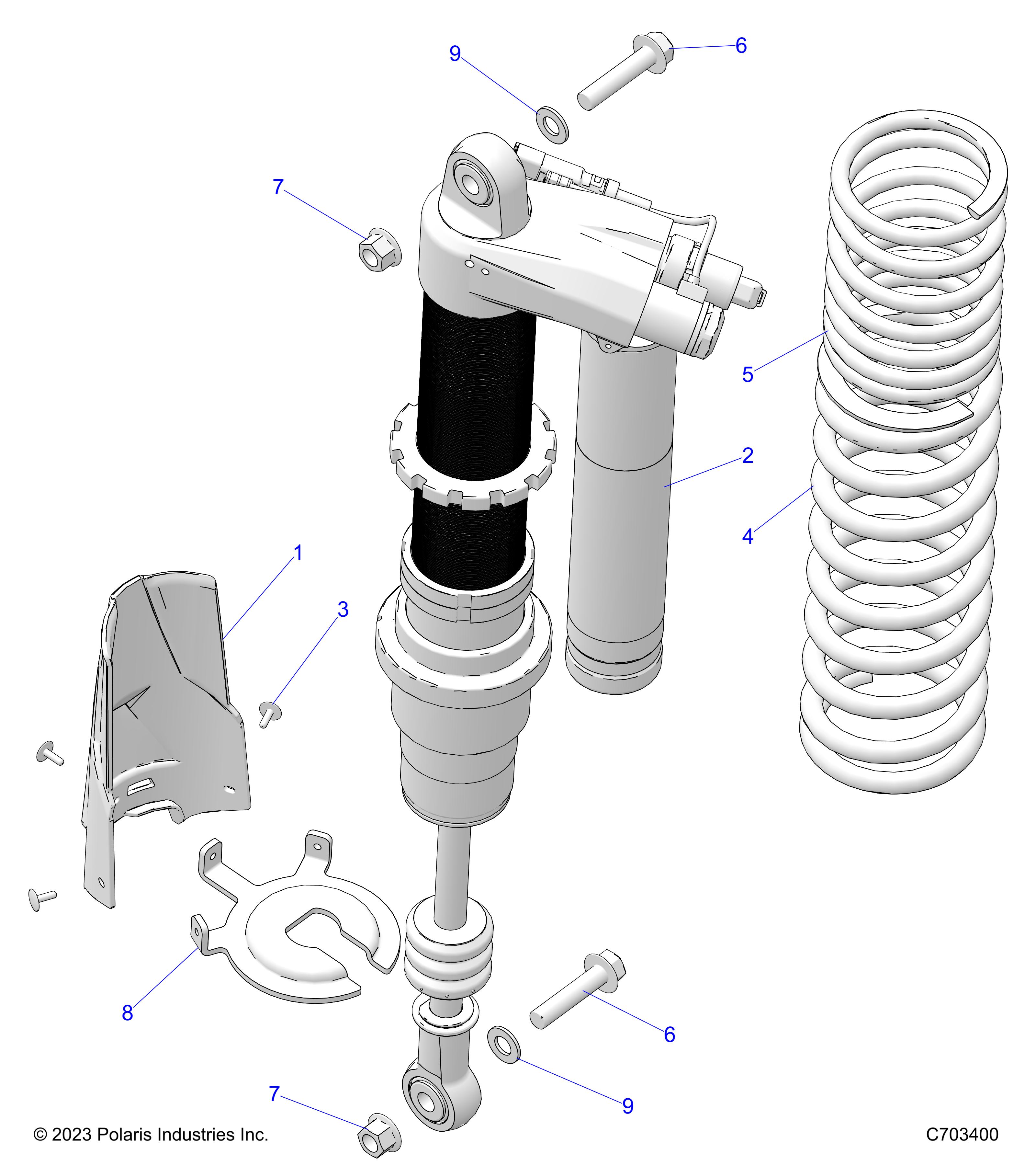 Foto diagrama Polaris que contem a peça 7045649-458