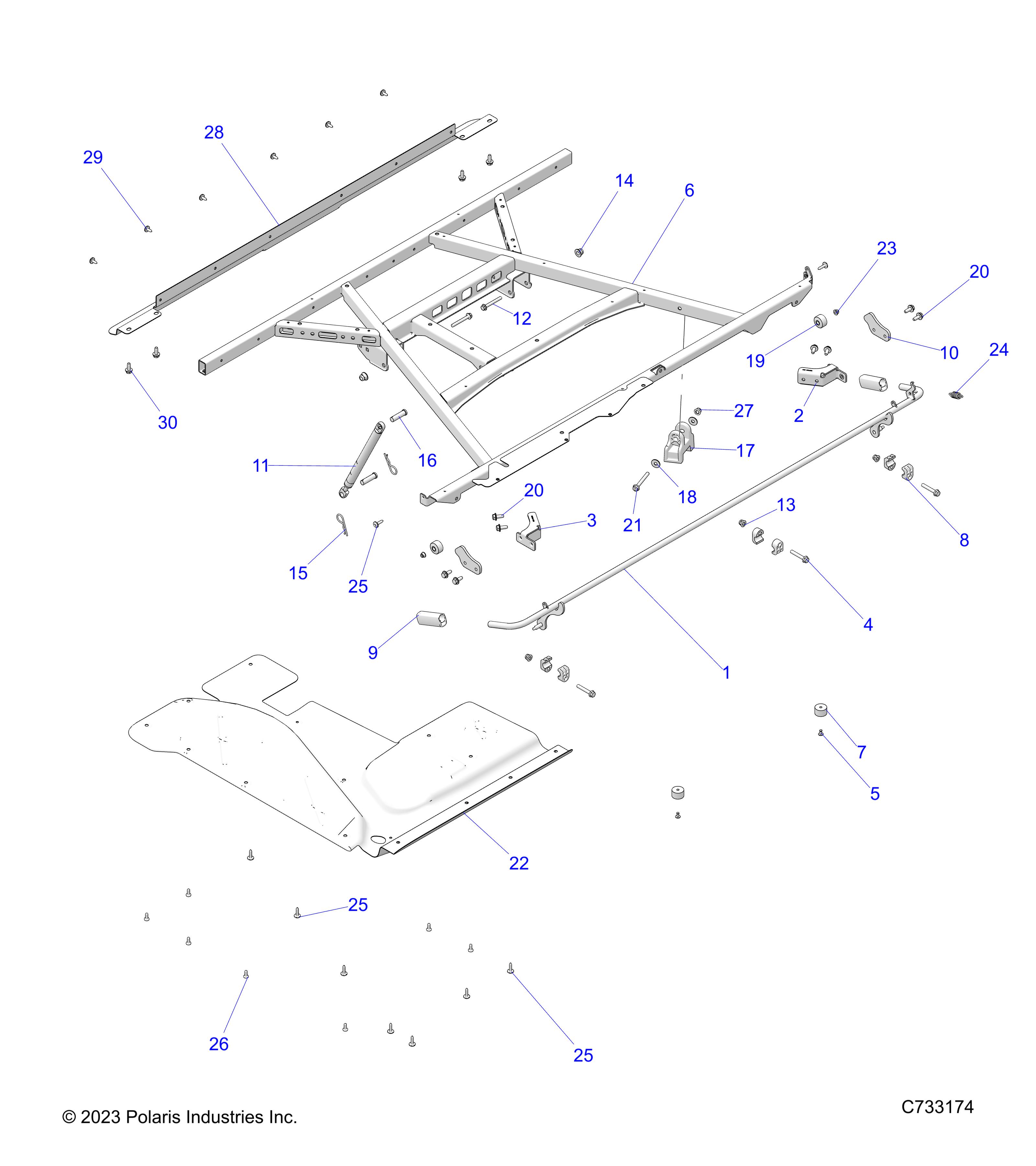 Foto diagrama Polaris que contem a peça 1028367-329