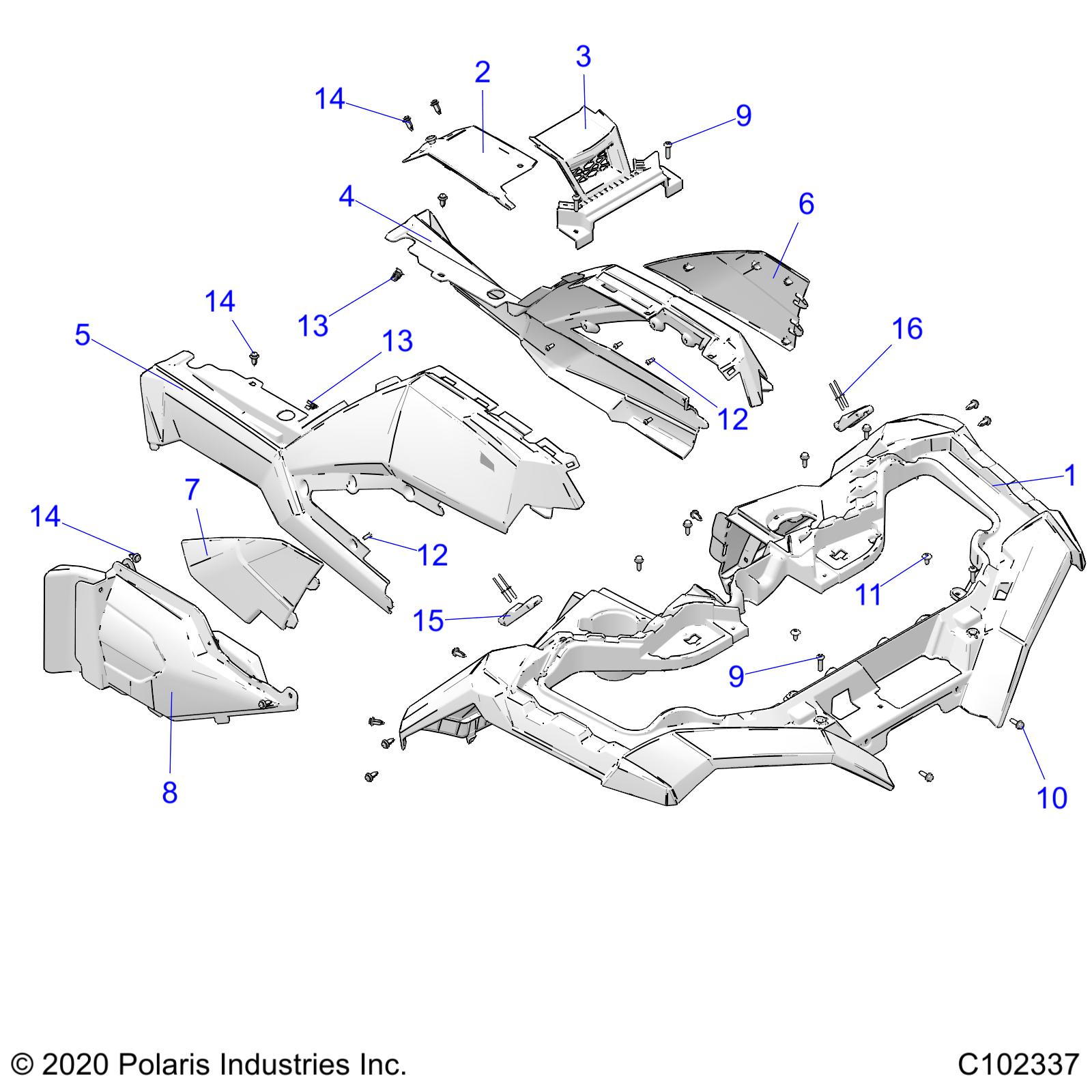 Foto diagrama Polaris que contem a peça 5455511-575