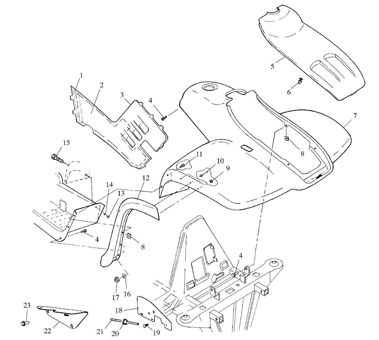 Foto diagrama Polaris que contem a peça 5431809-157