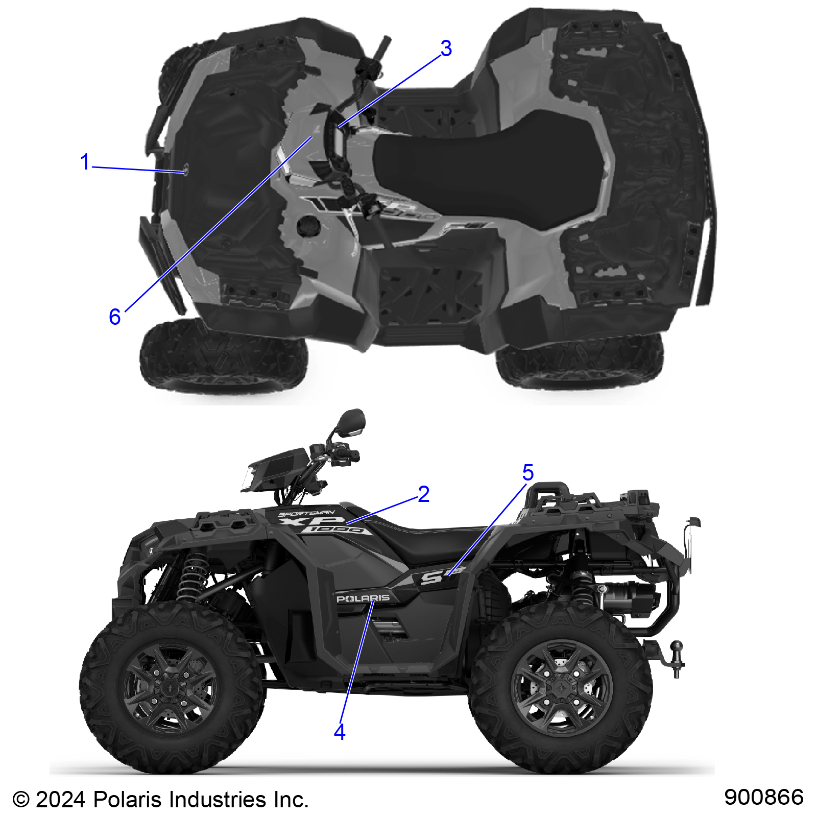 Foto diagrama Polaris que contem a peça 7201079