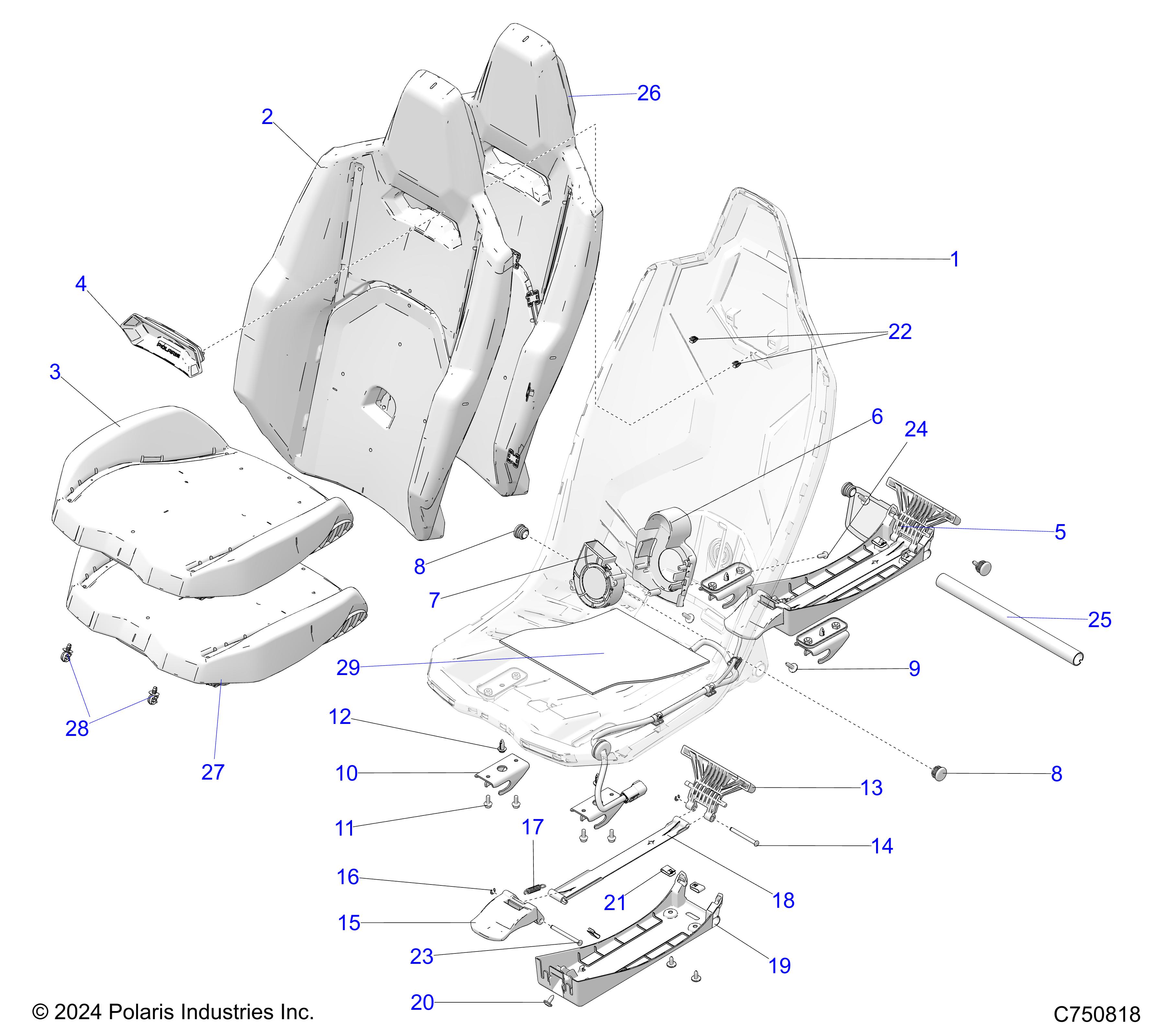 Foto diagrama Polaris que contem a peça 2639641