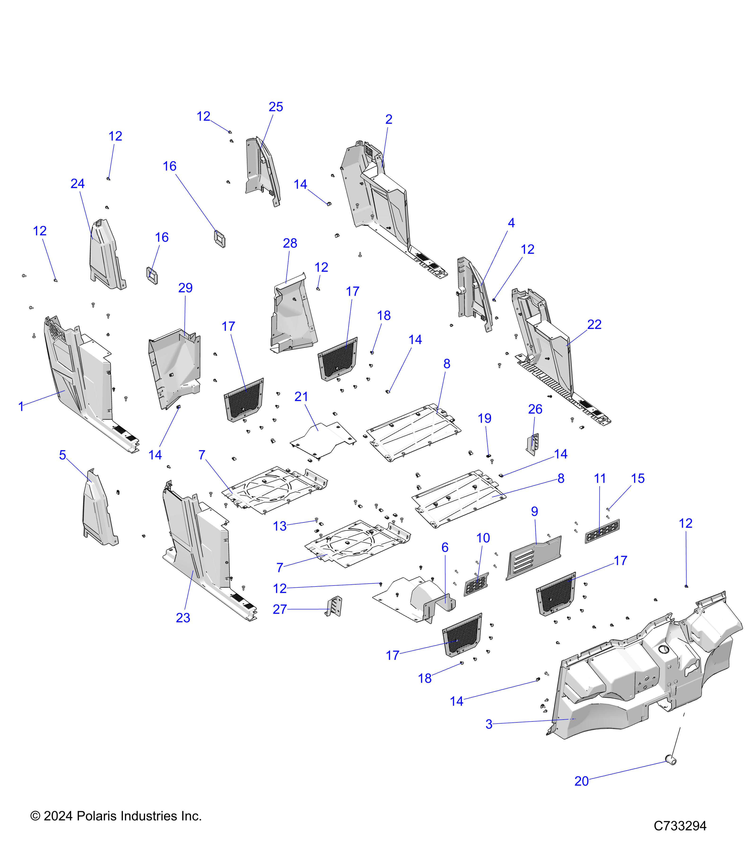 Foto diagrama Polaris que contem a peça 5459891-070