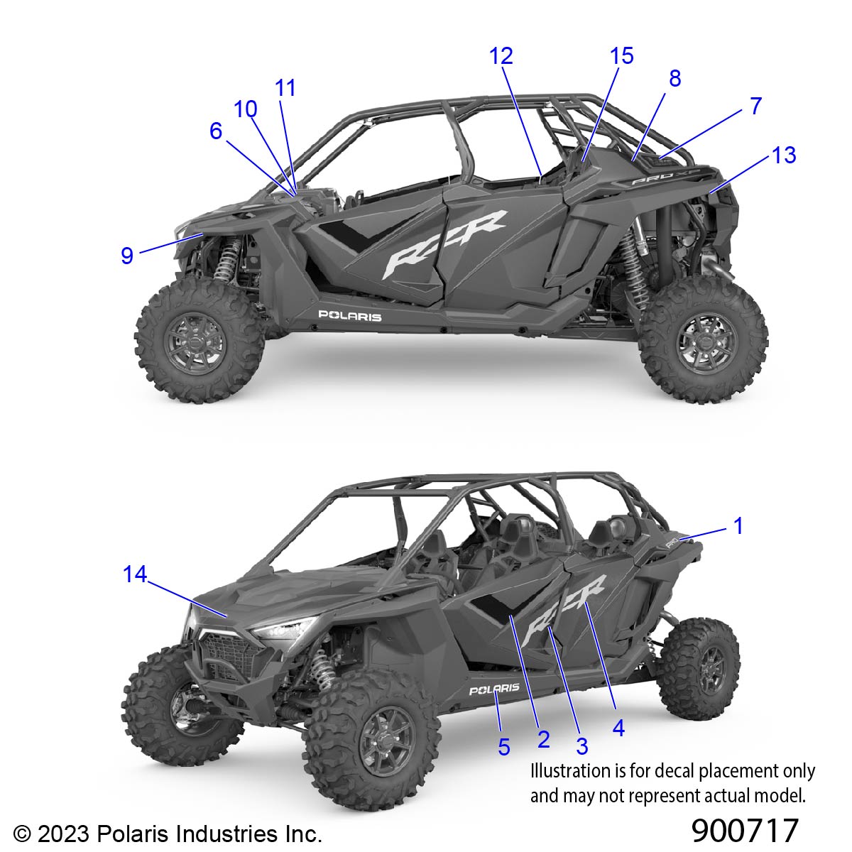 Foto diagrama Polaris que contem a peça 7200566