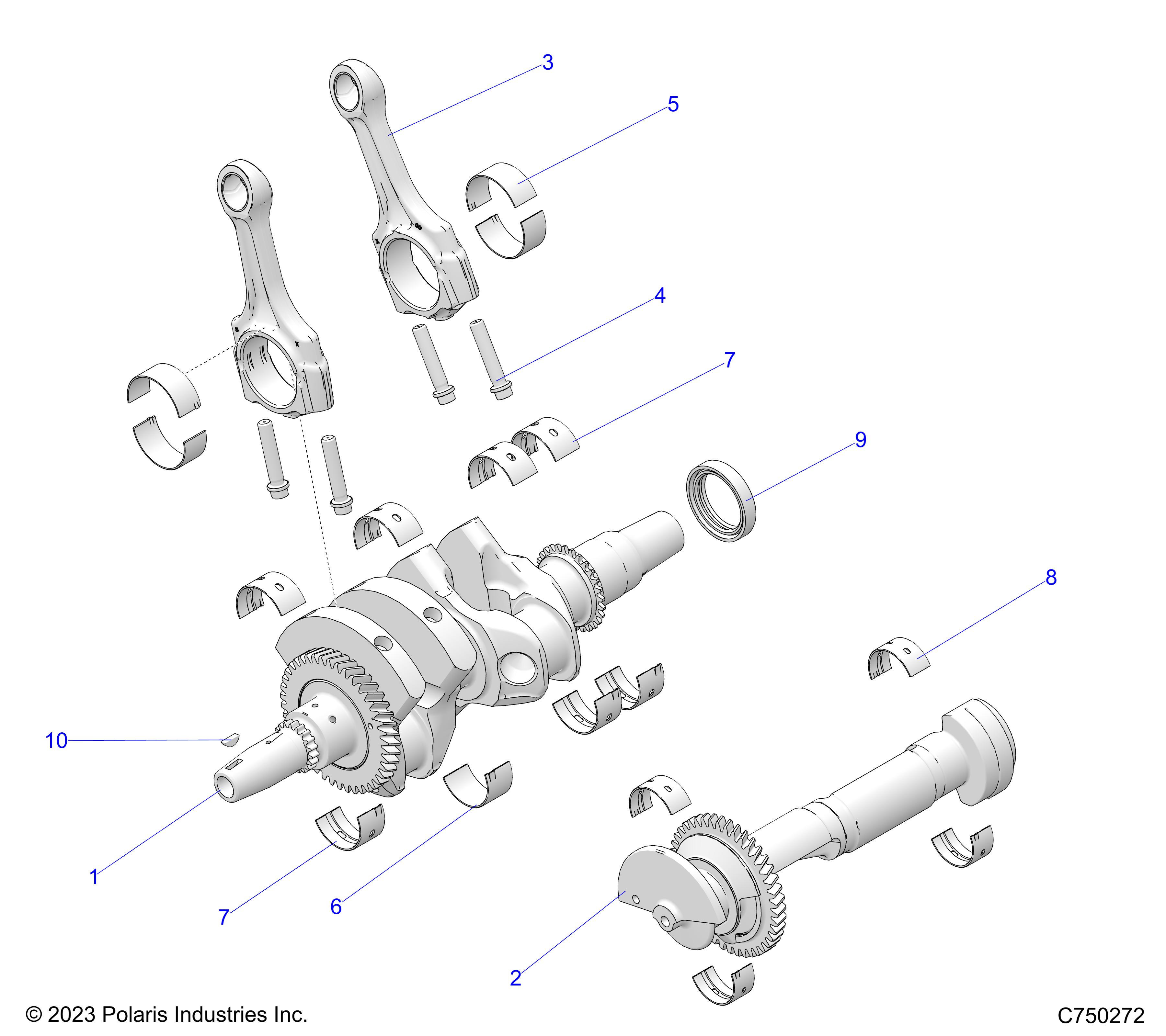 Foto diagrama Polaris que contem a peça 3515815-027