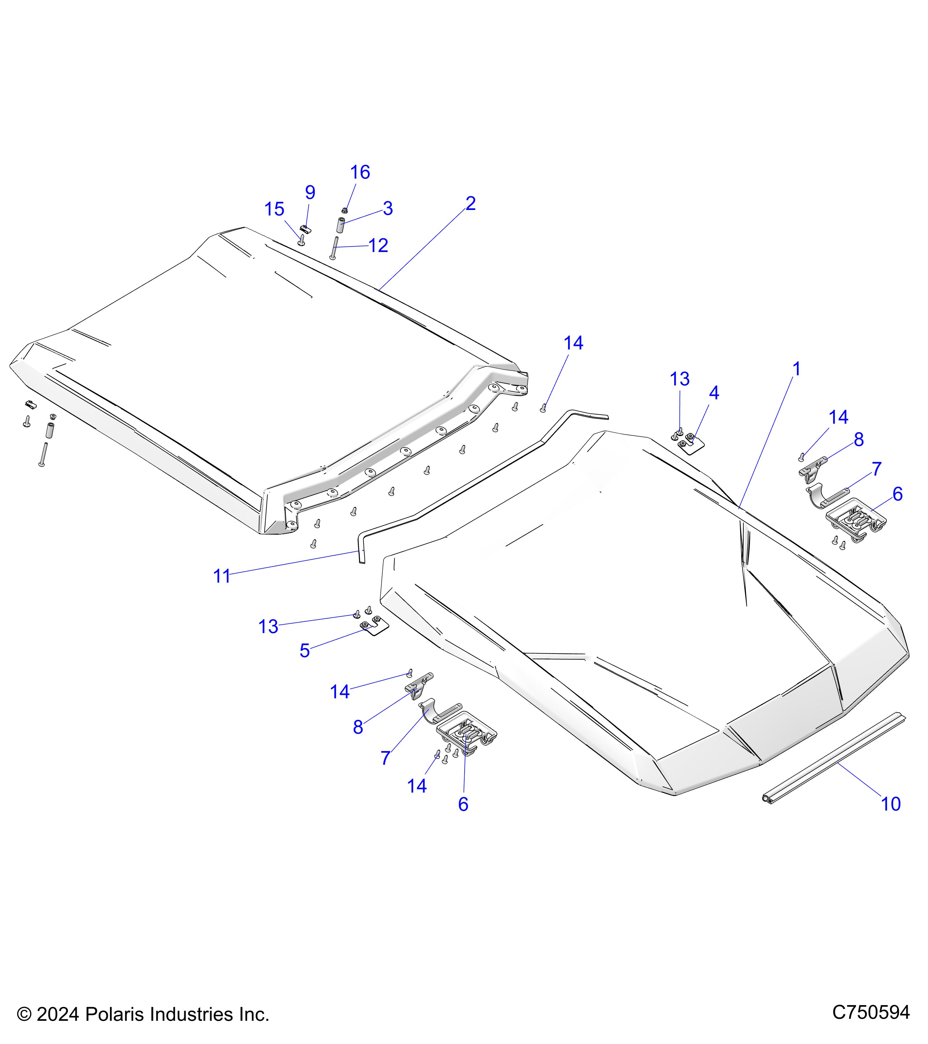 Foto diagrama Polaris que contem a peça 5269414-329