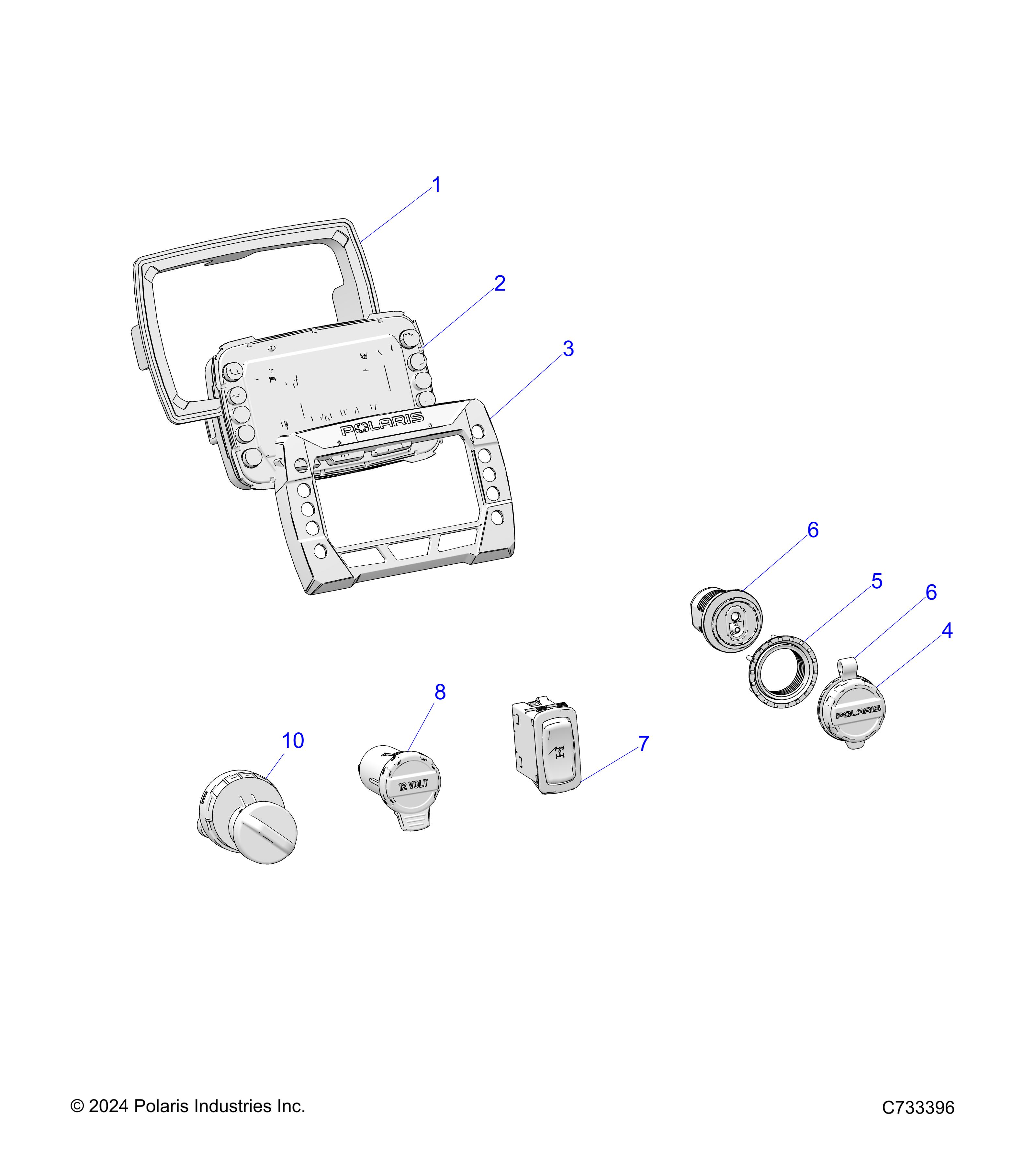 Foto diagrama Polaris que contem a peça 5458026