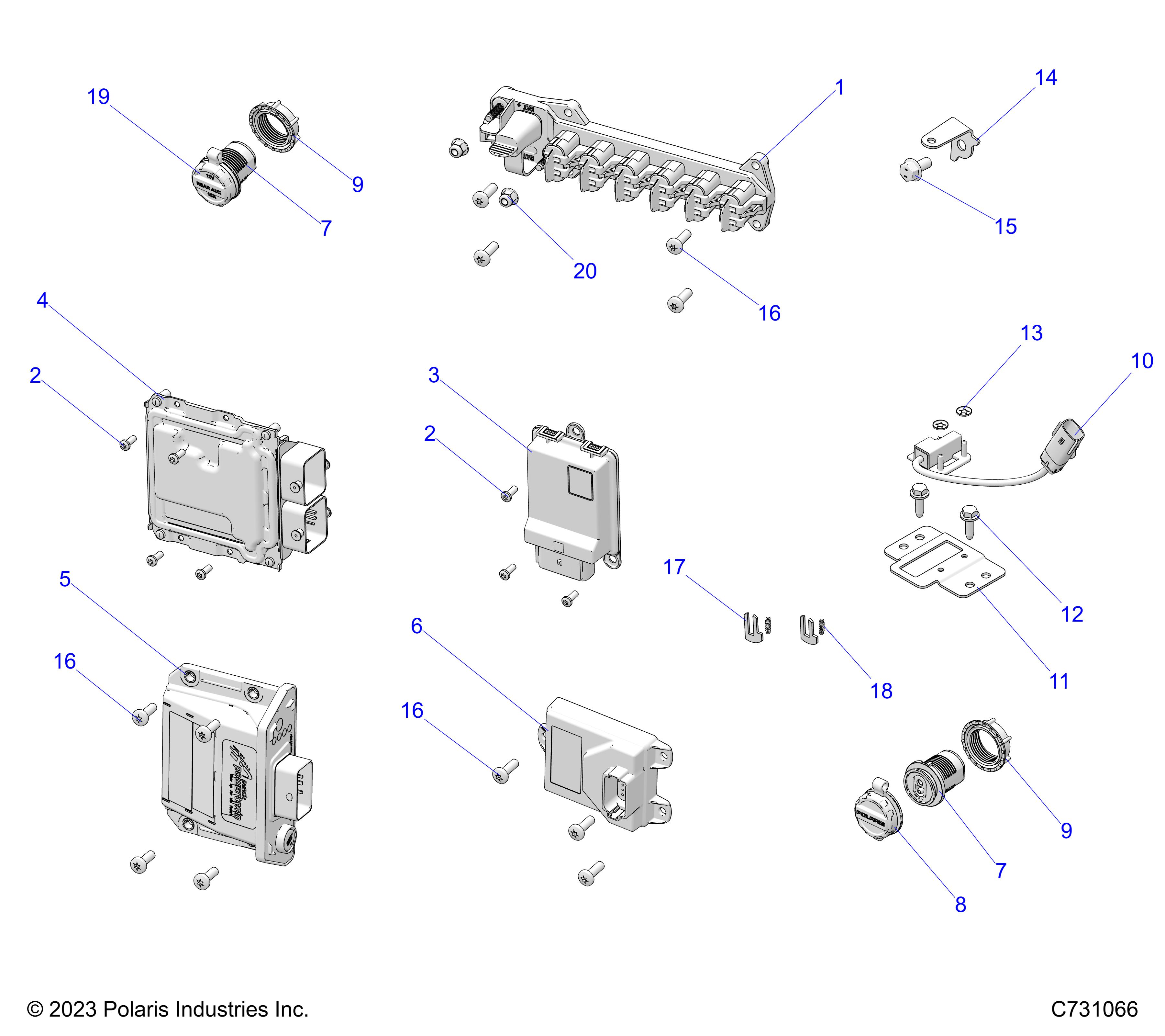 Foto diagrama Polaris que contem a peça 2416400