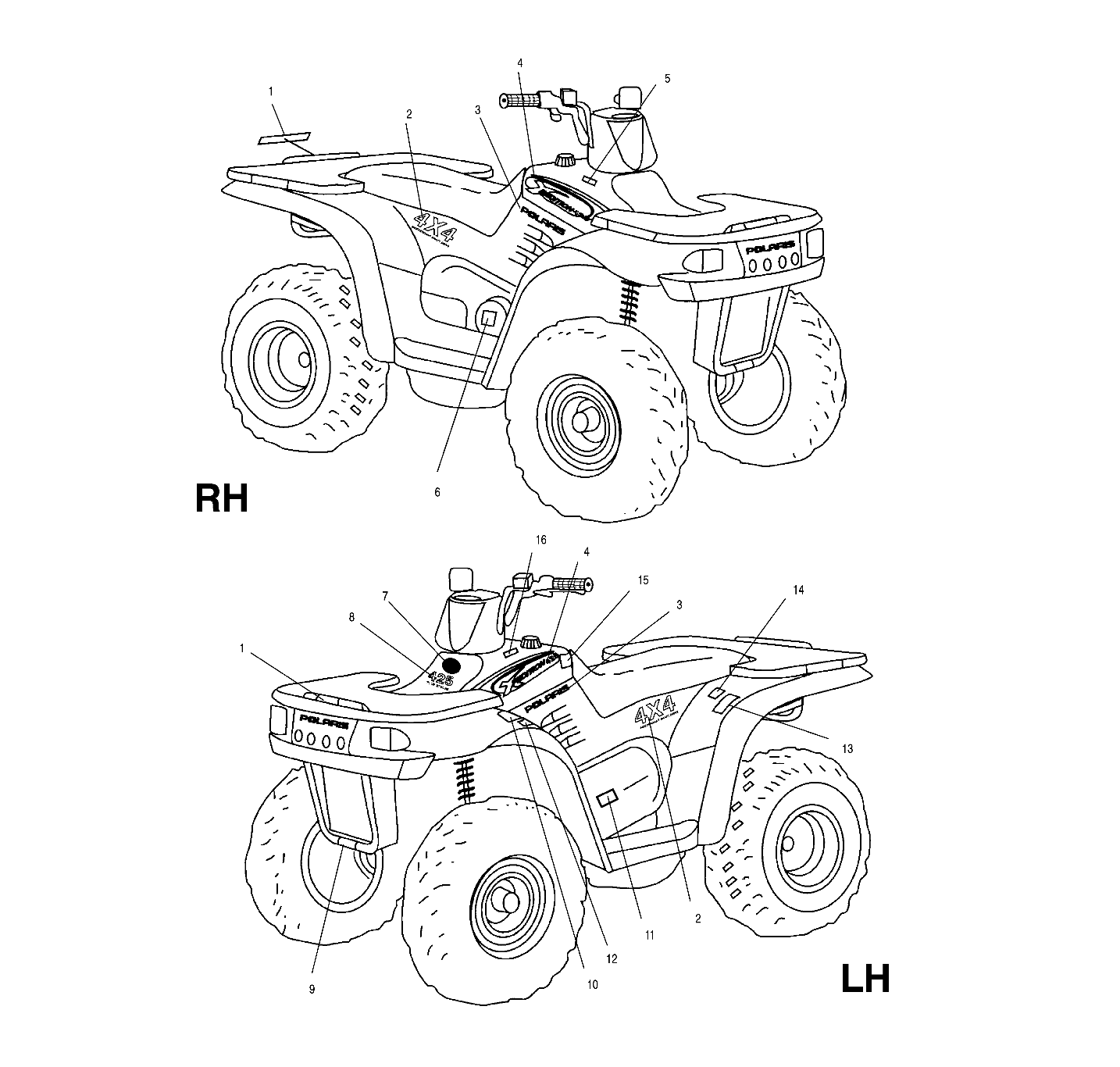 Part Number : 7078514 DECAL- 425 L/C 4 STROKE  FRCVR