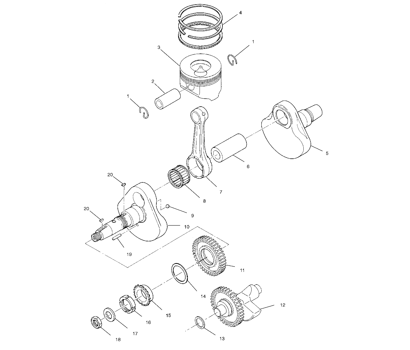 Foto diagrama Polaris que contem a peça 3086187