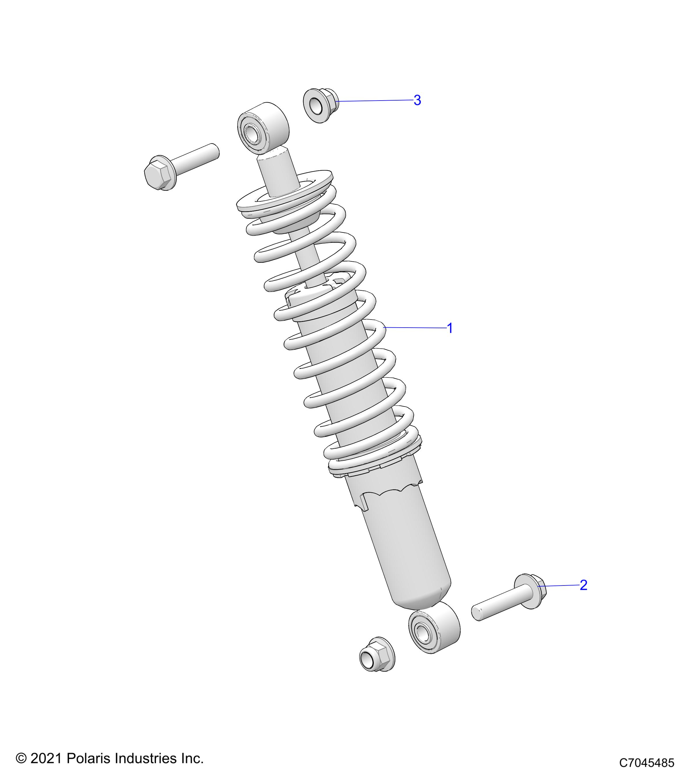 Part Number : 7045485-293 ASM-SHOCK FRONT INDYRED