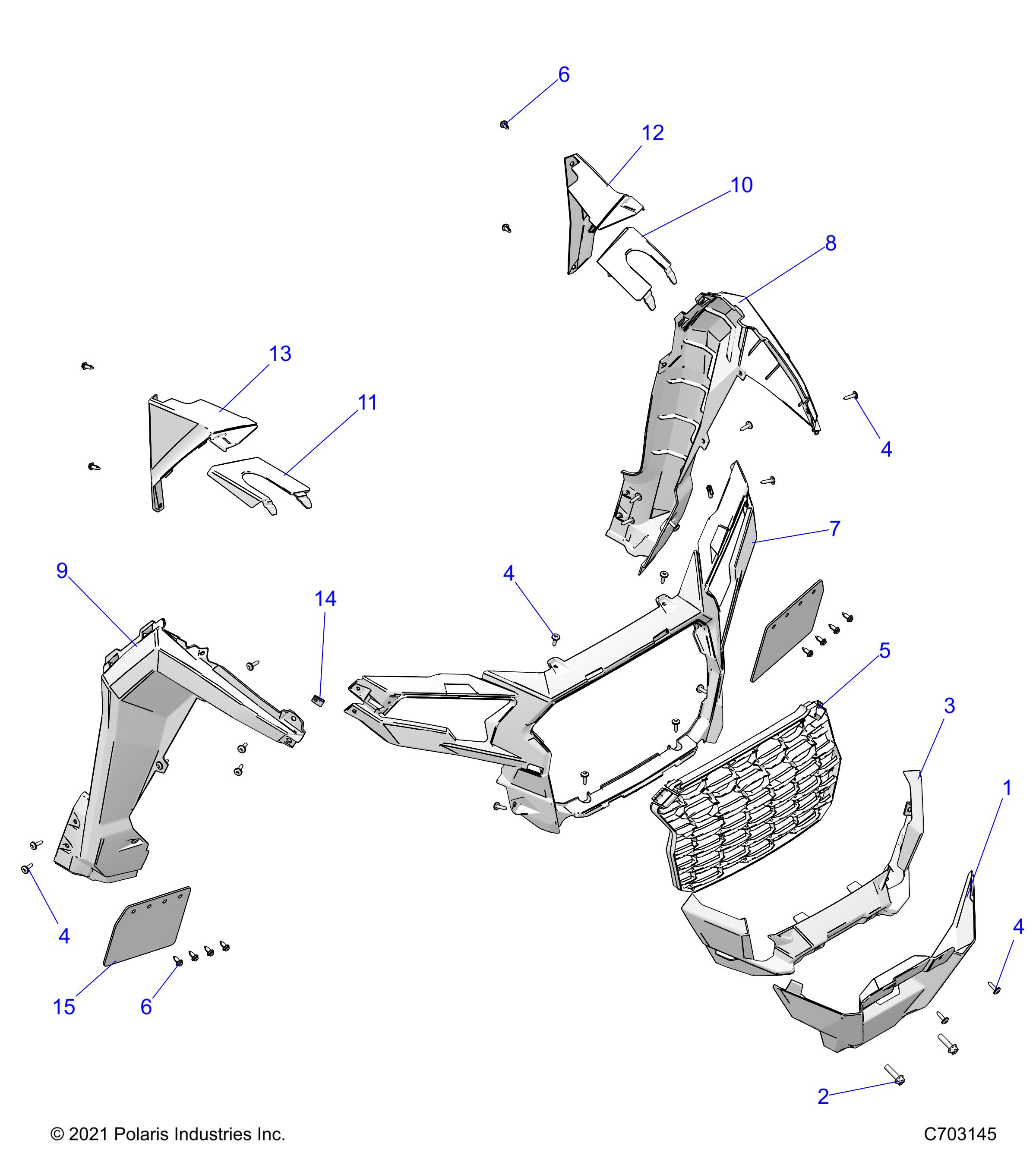 Foto diagrama Polaris que contem a peça 5417748