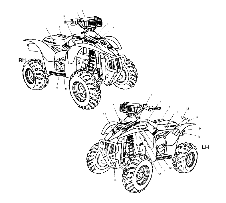 Part Number : 7079909 DECAL-TANK SIDE LH SCRAMBLER