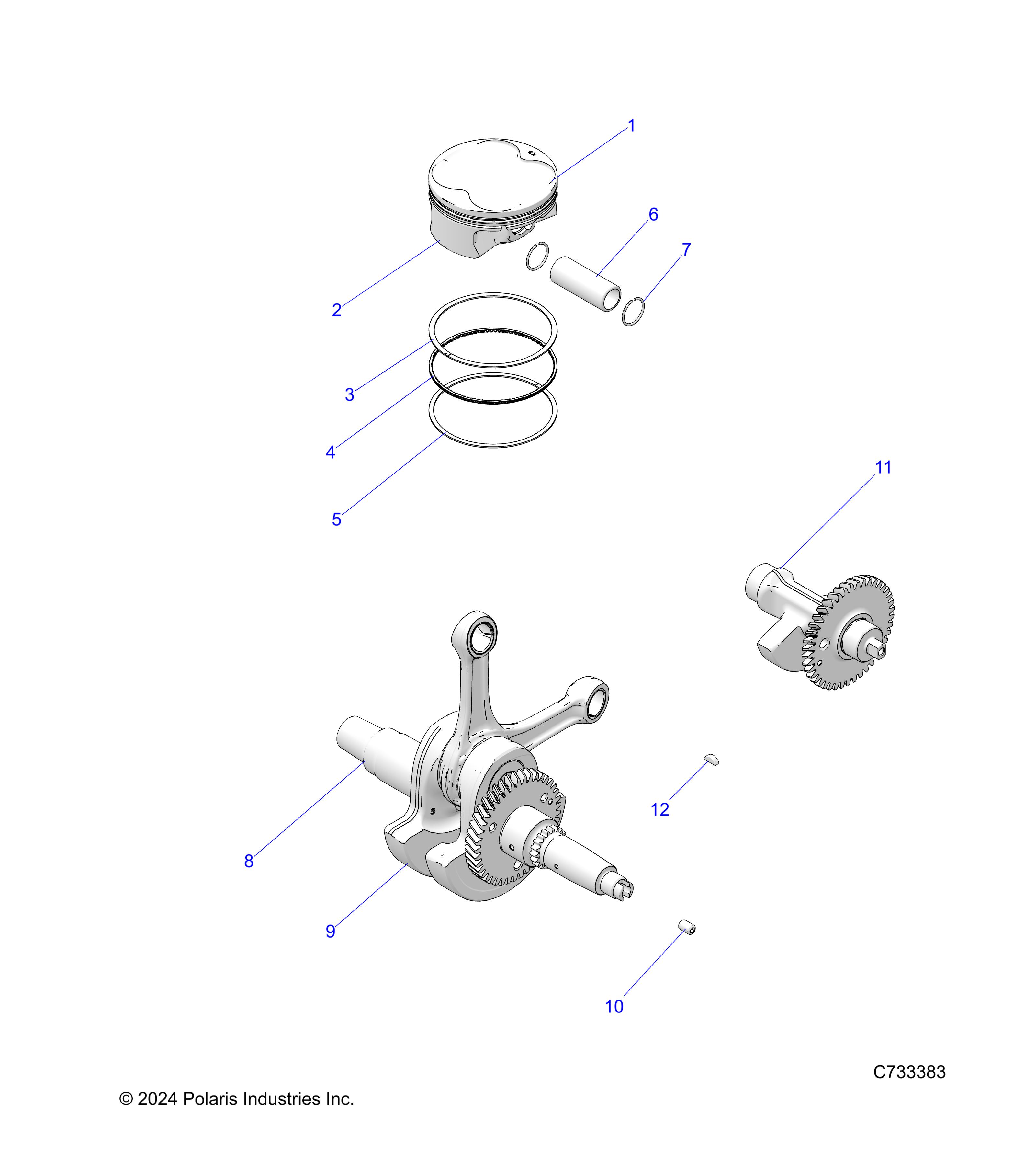 Foto diagrama Polaris que contem a peça 3022293