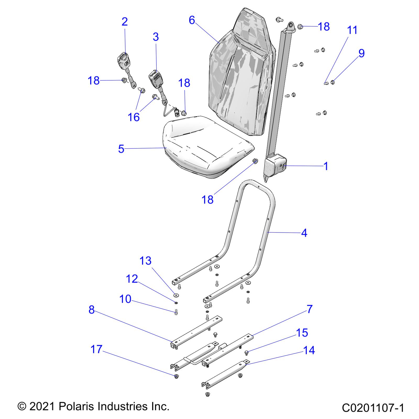 Part Number : 2687535 SLIDER-SEAT MOUNT