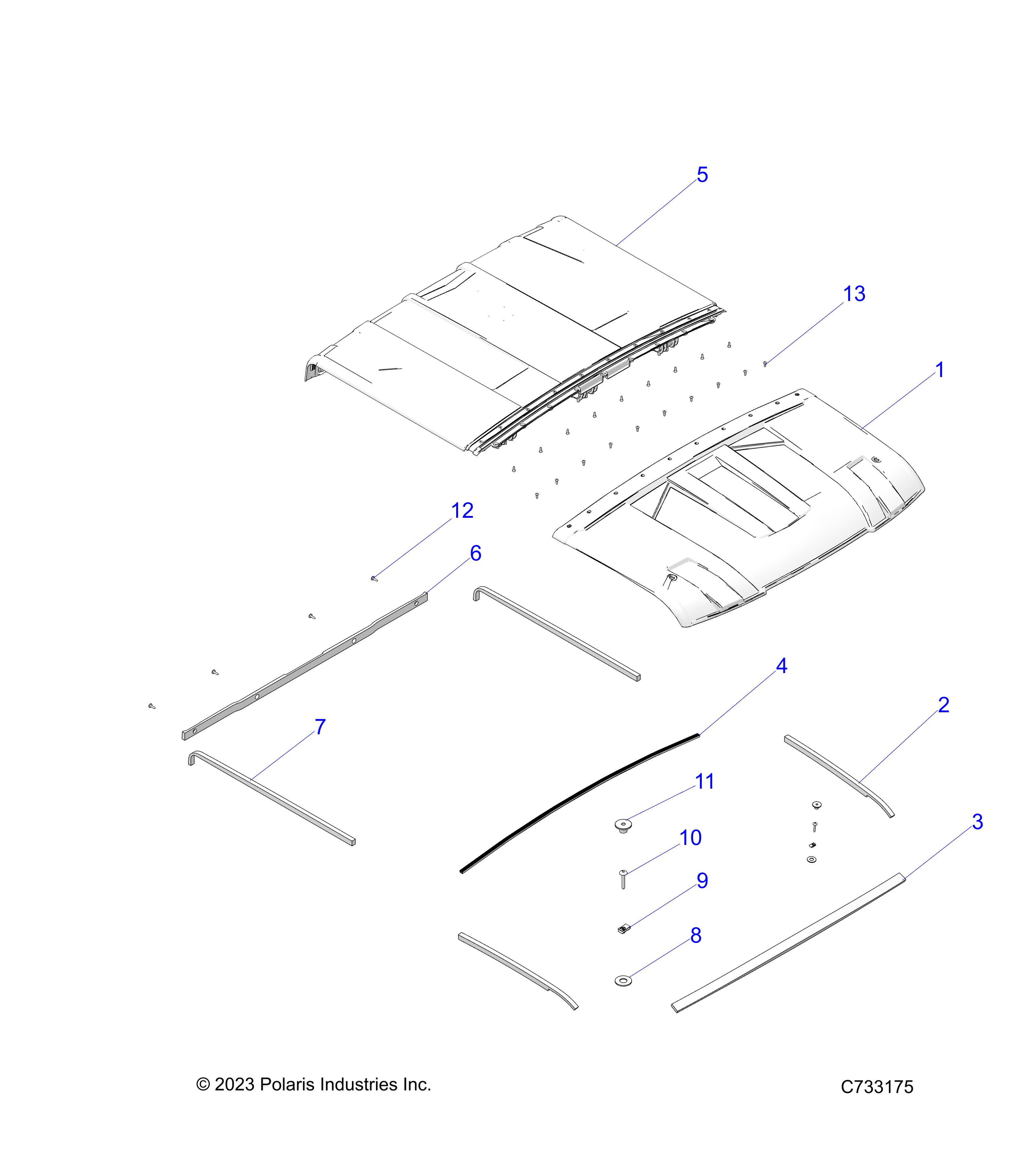 Foto diagrama Polaris que contem a peça 5459609-070