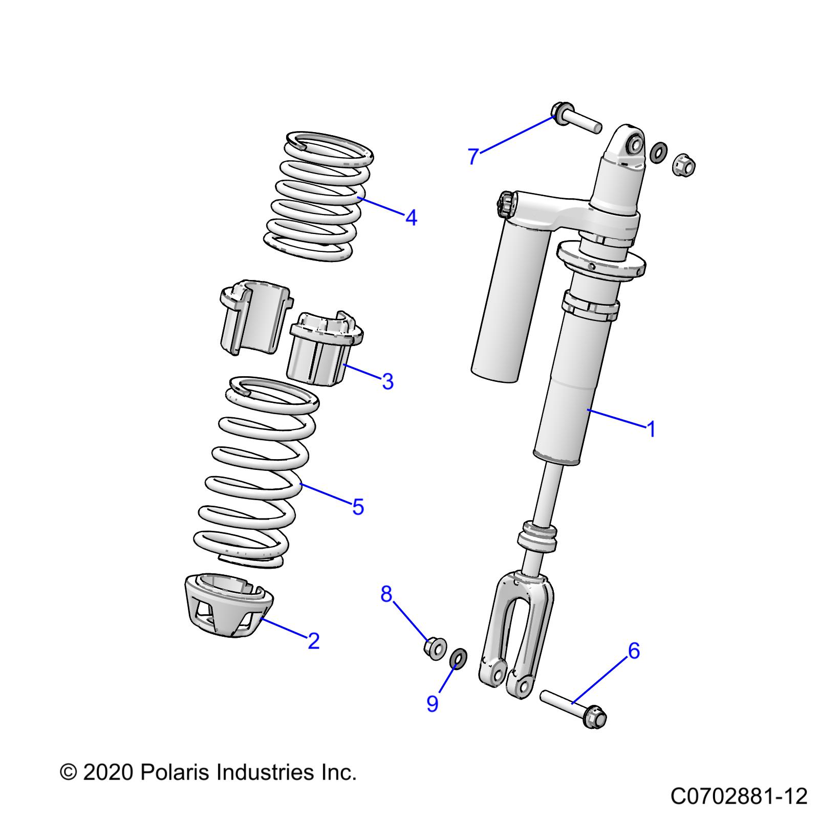 Foto diagrama Polaris que contem a peça 7045638-795