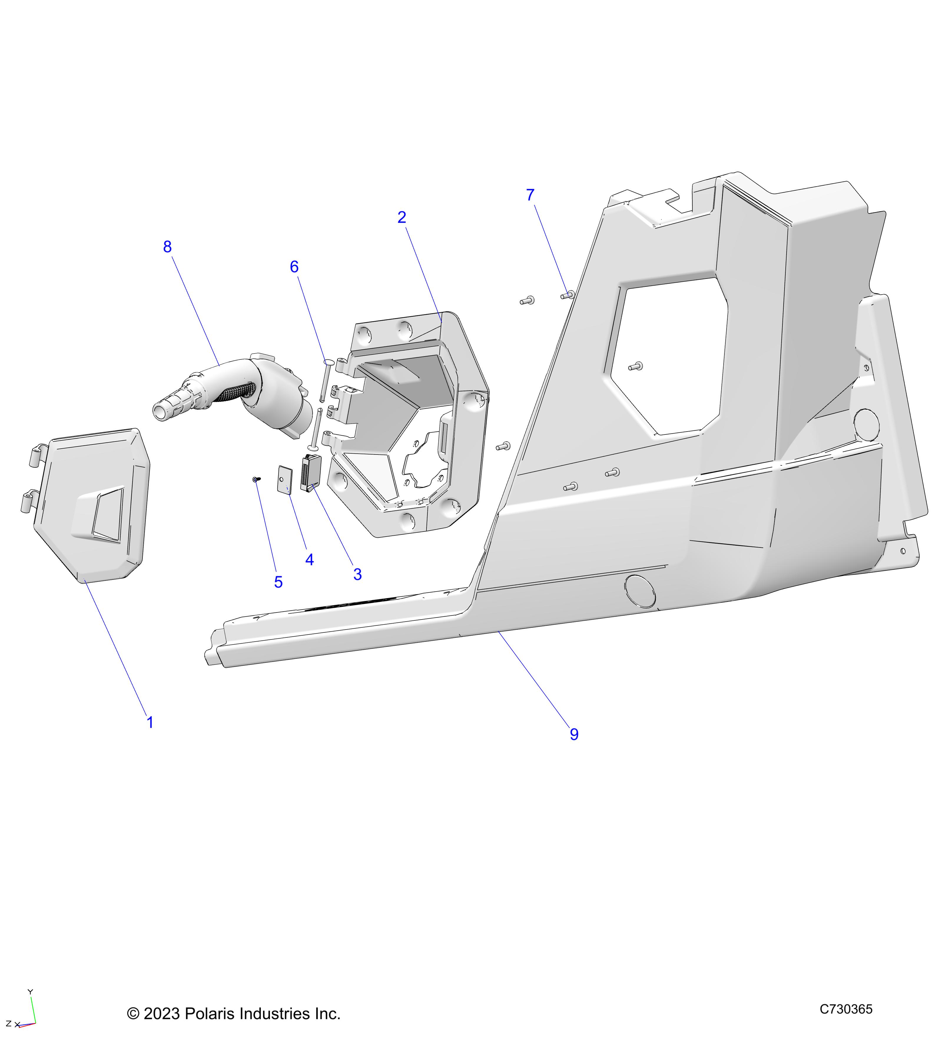 Foto diagrama Polaris que contem a peça 5459741-070