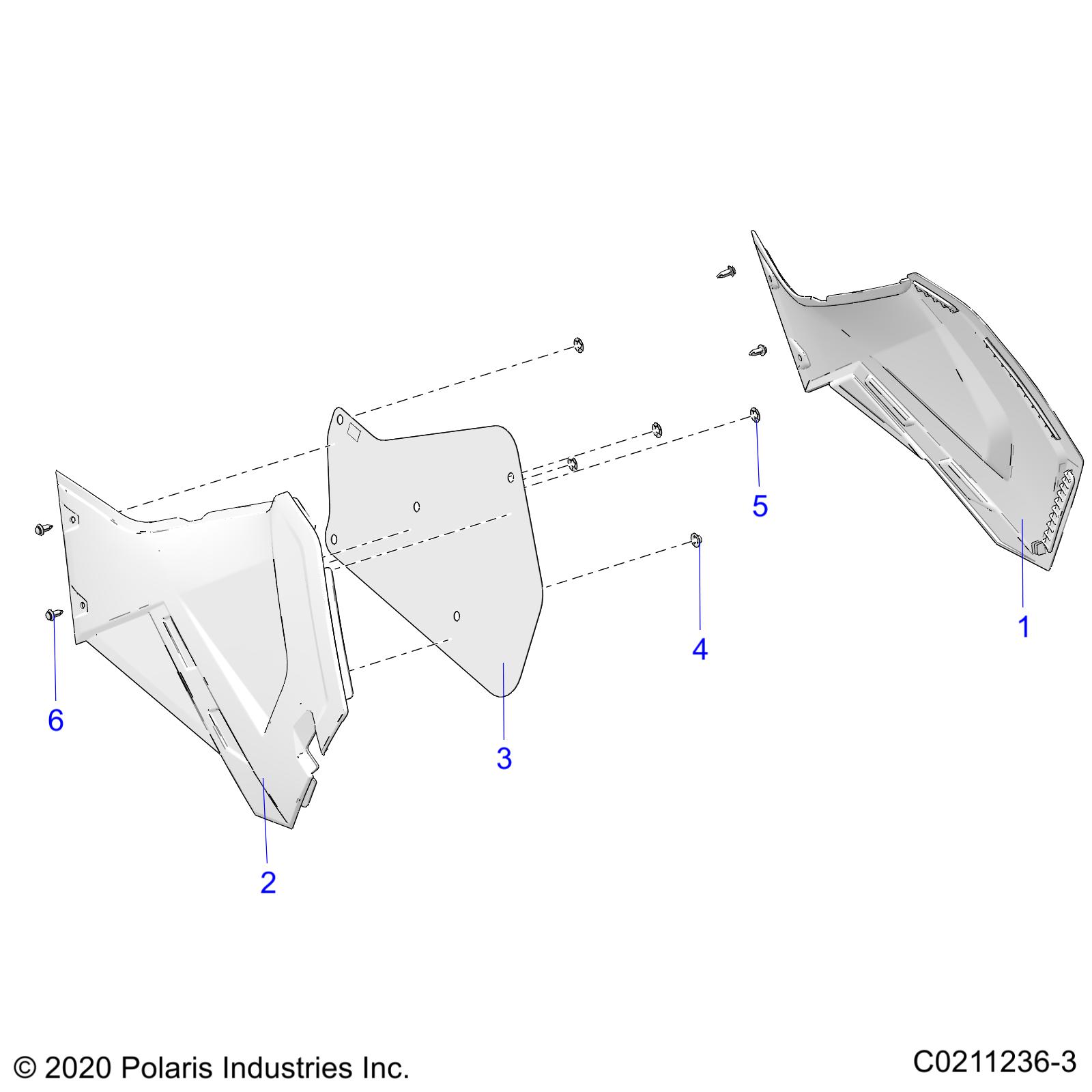 Foto diagrama Polaris que contem a peça 2636443-402