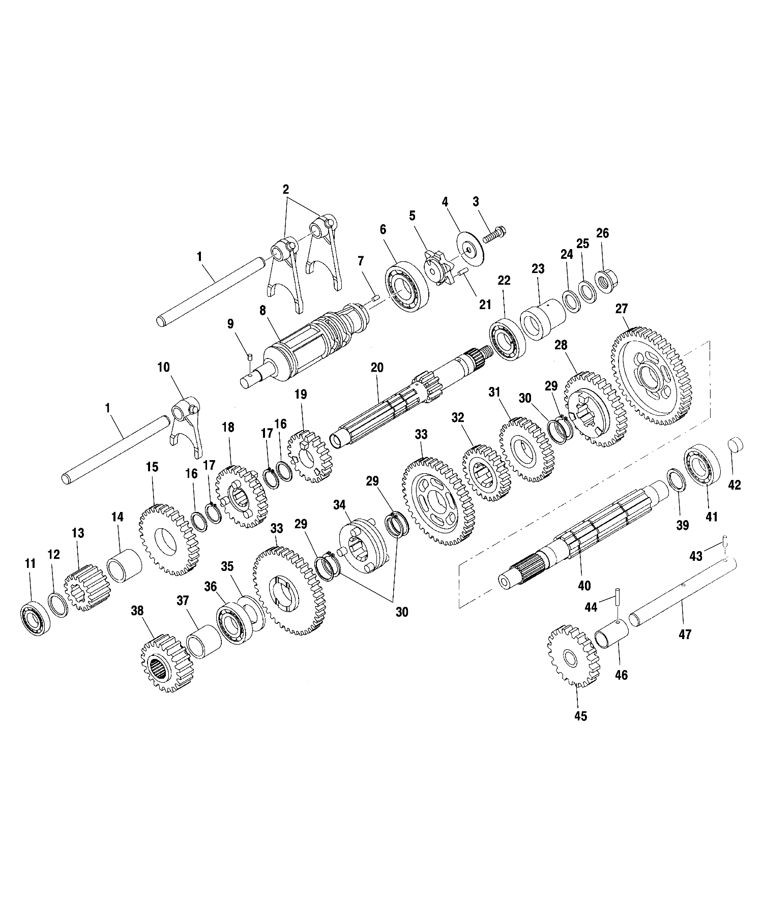 Foto diagrama Polaris que contem a peça 3086363