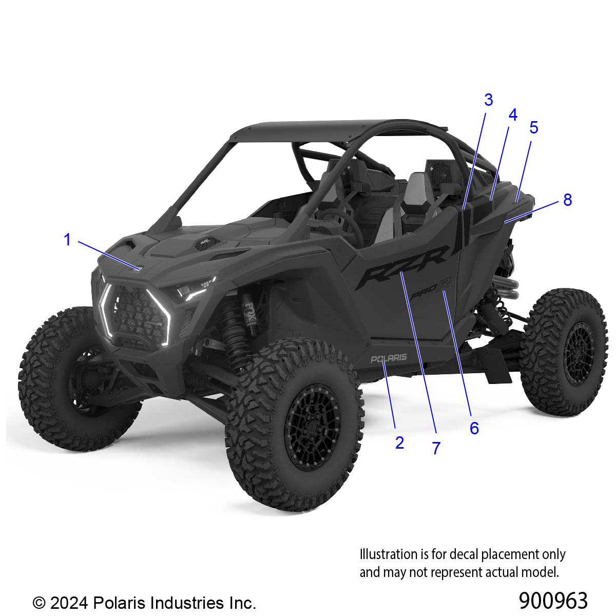 Foto diagrama Polaris que contem a peça 7201357