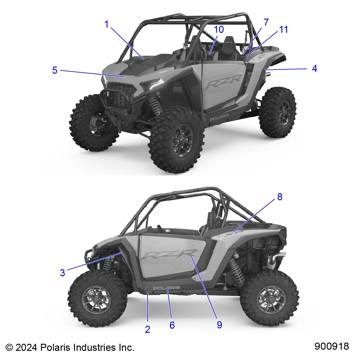 Foto diagrama Polaris que contem a peça 7201837