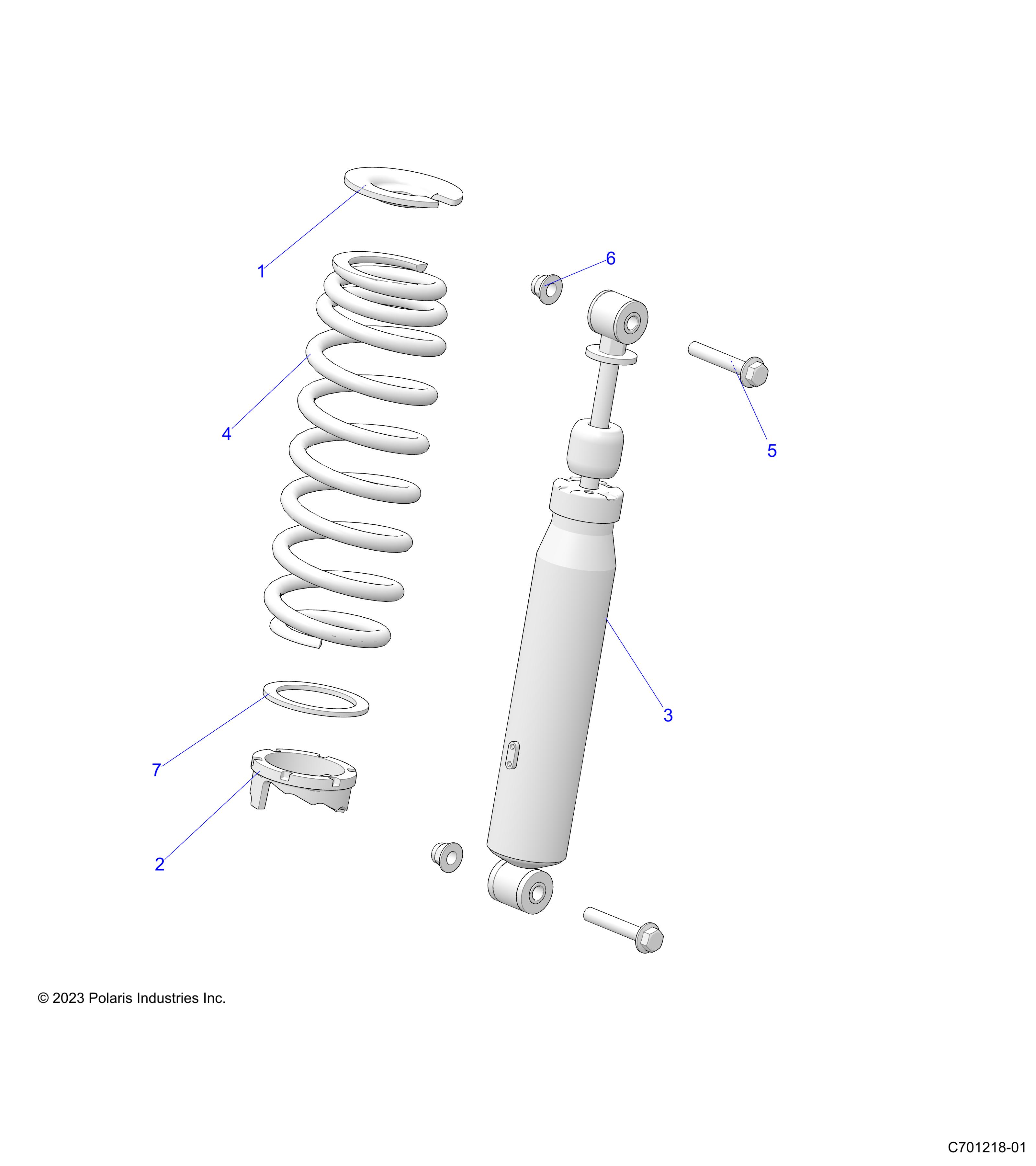 Foto diagrama Polaris que contem a peça 7045591-705