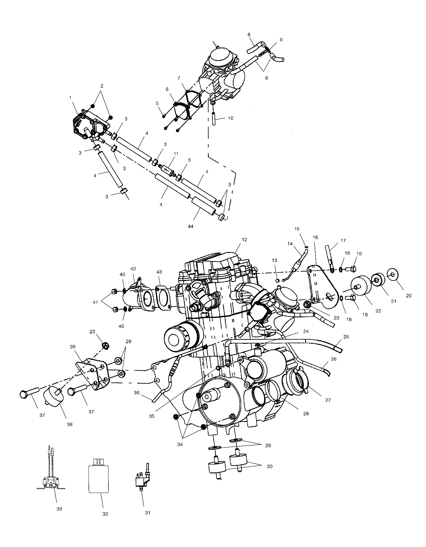 Foto diagrama Polaris que contem a peça 8450080-18