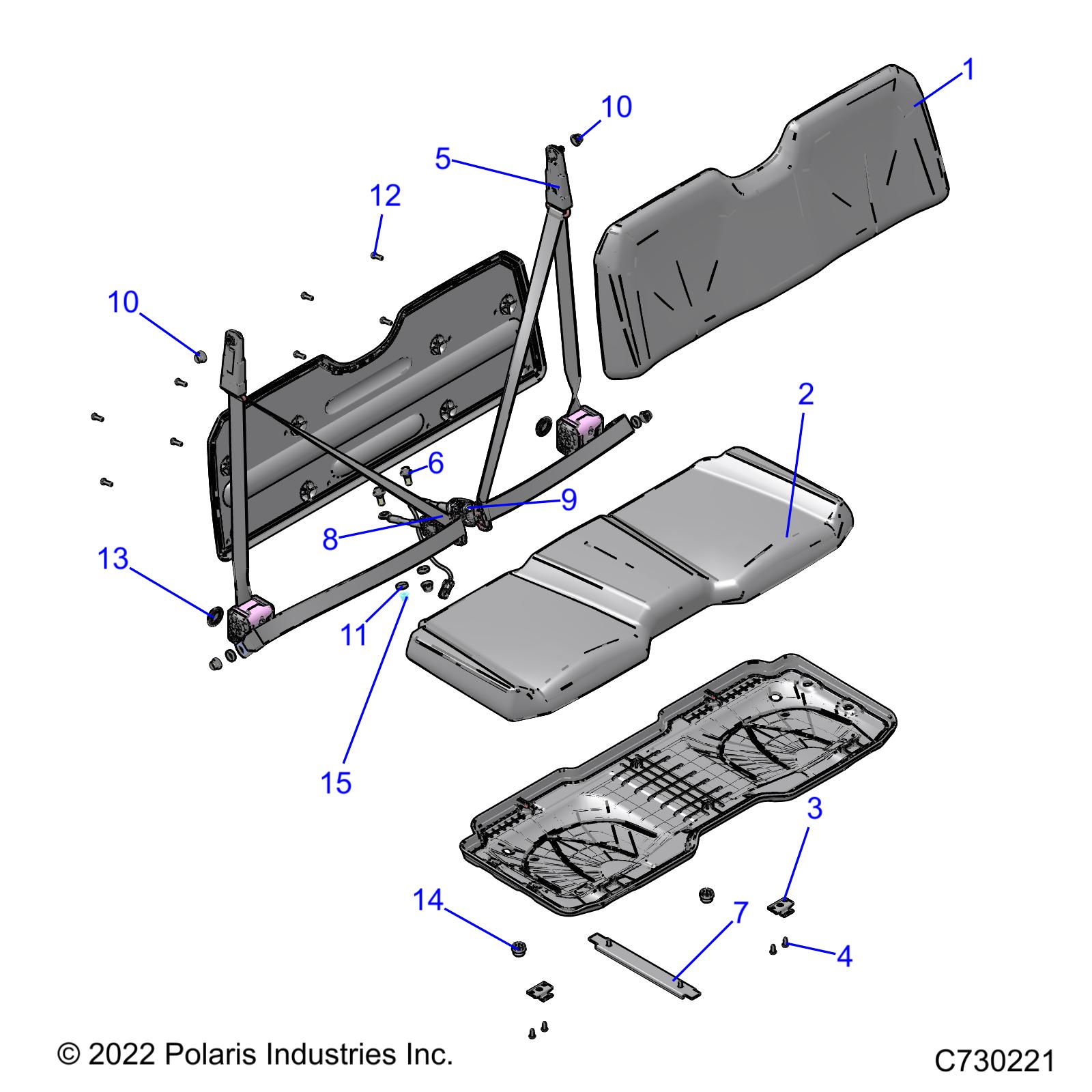 Foto diagrama Polaris que contem a peça 2690297-070