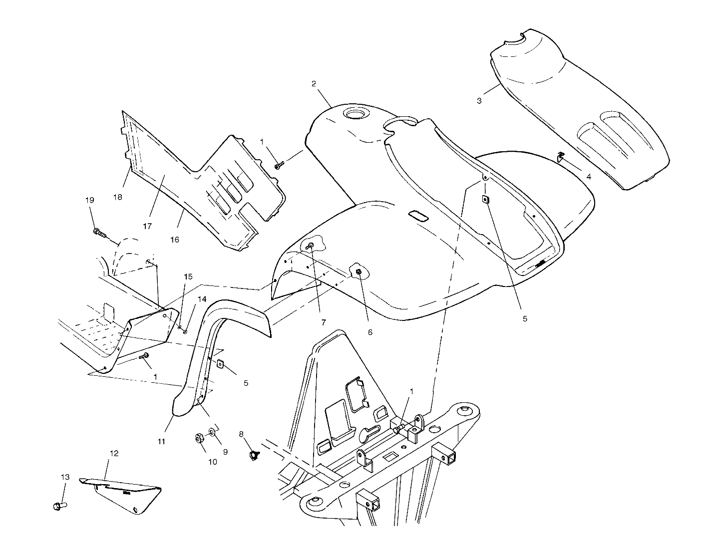 Foto diagrama Polaris que contem a peça 2632299-288