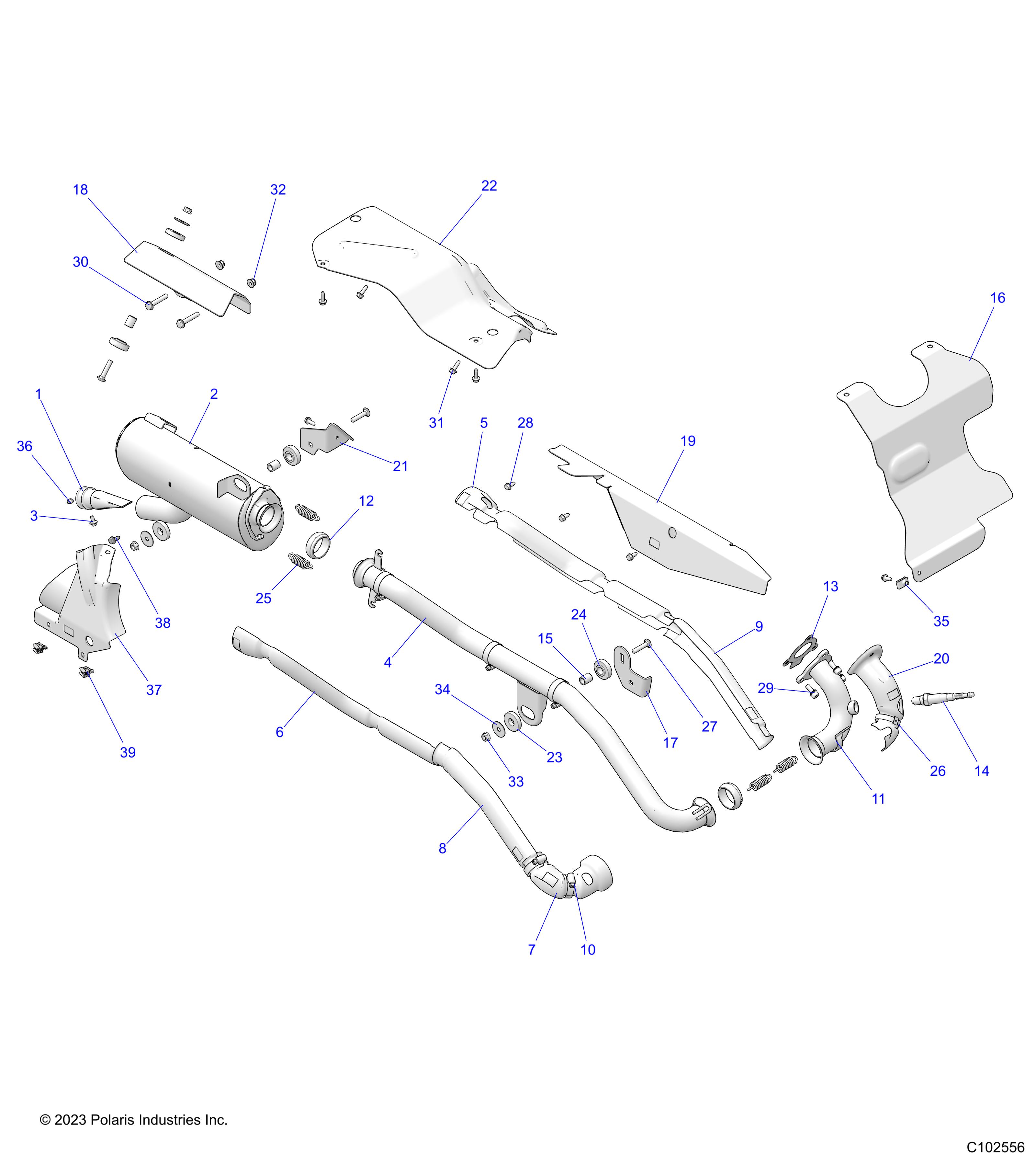 Foto diagrama Polaris que contem a peça 5275620